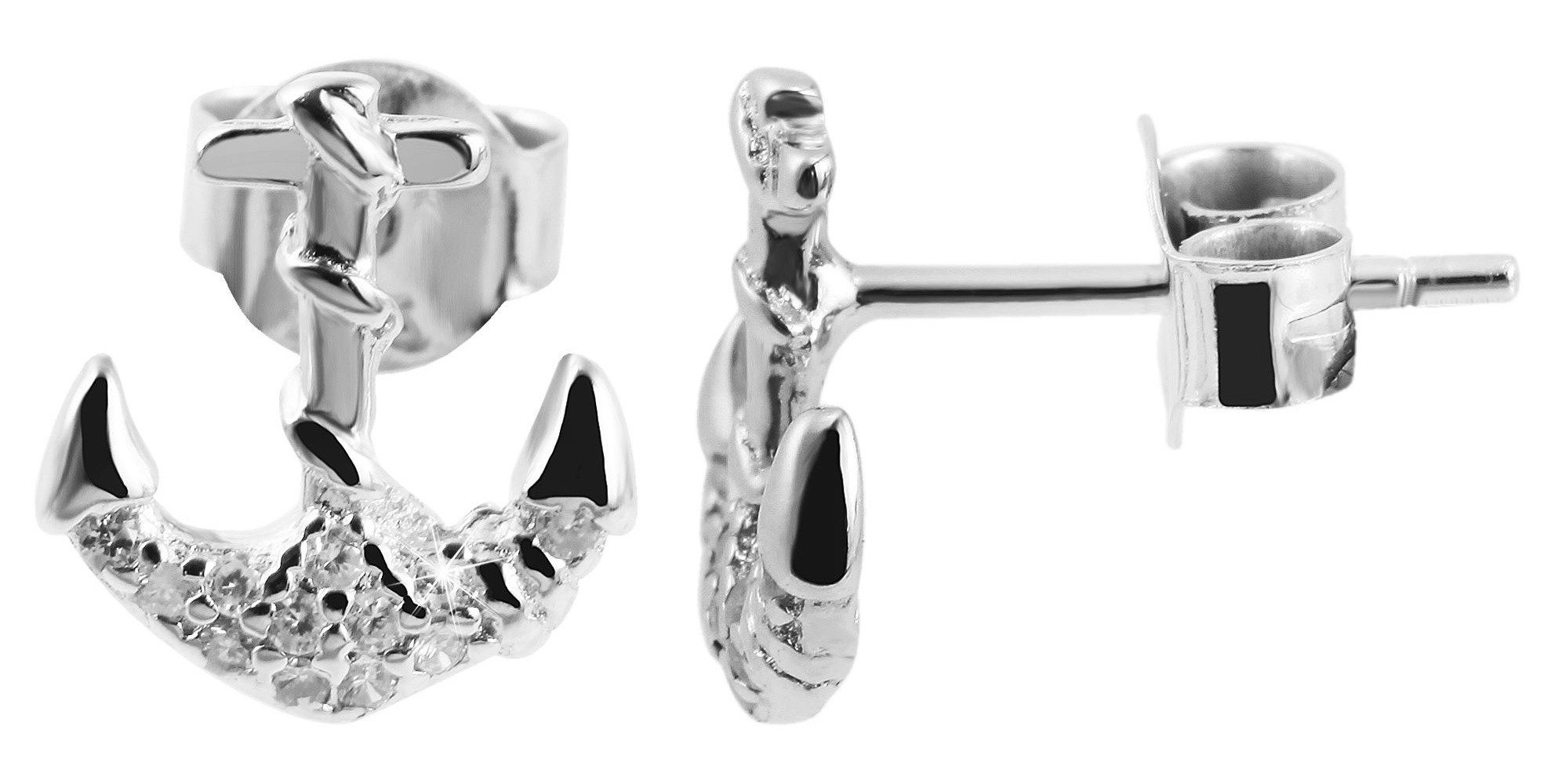 Paar Ohrhänger Ohrringe – Ohrstecker aus 925 Silber mit Zirkonia