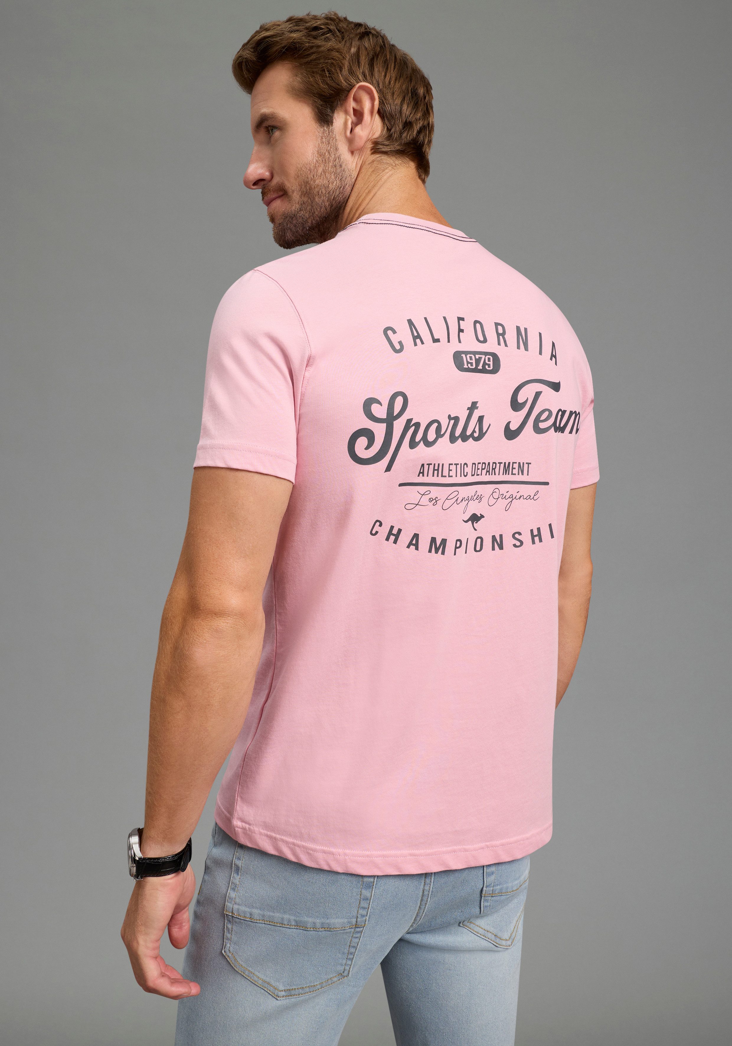 KangaROOS T-Shirt schmale Passform, Halbarmshirt, mit Rundhalsausschnitt mi günstig online kaufen