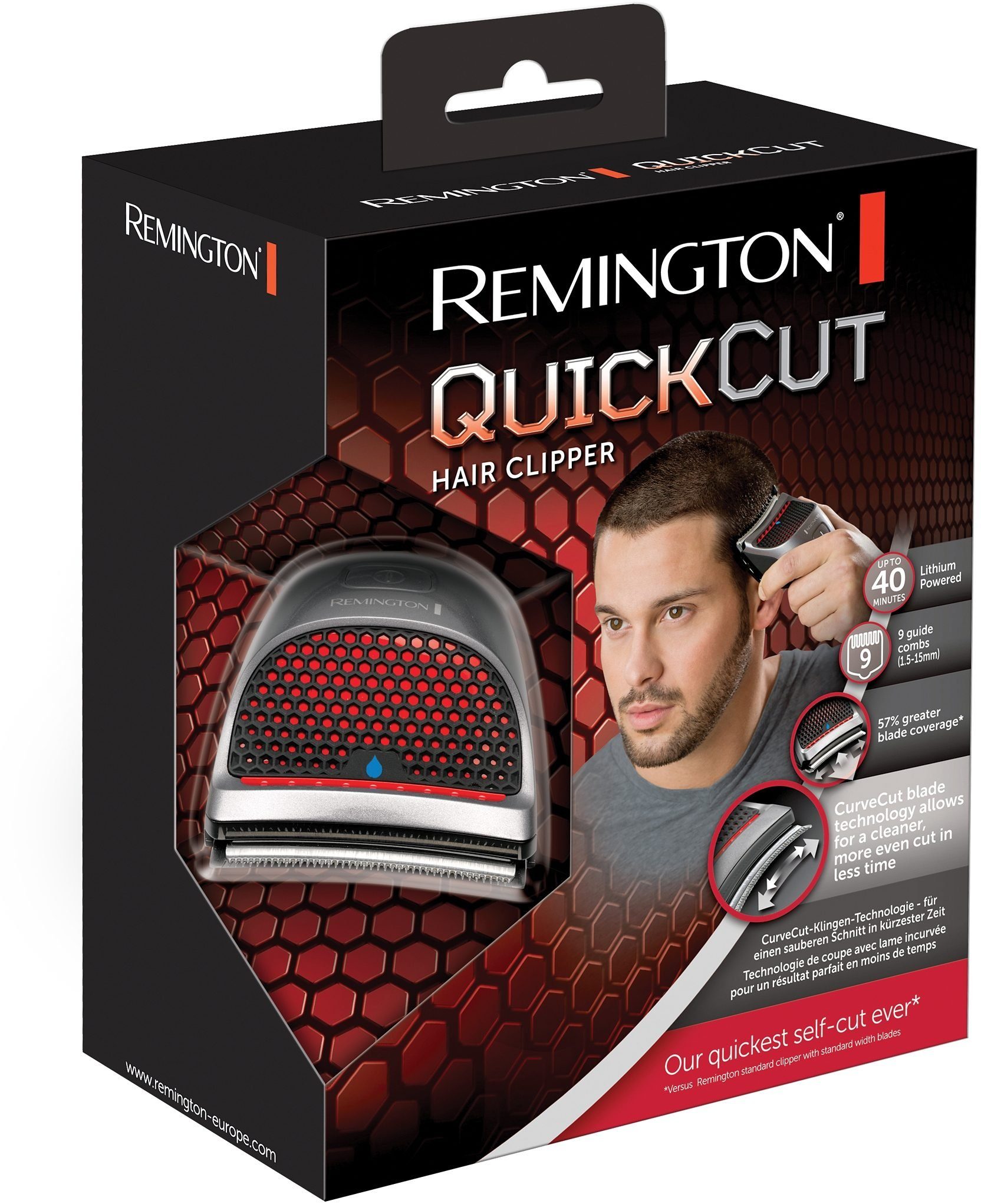 Remington Bartschneider mit Haarschneider und CurveCut-Klingen-Technologie Haar- HC4250, QuickCut
