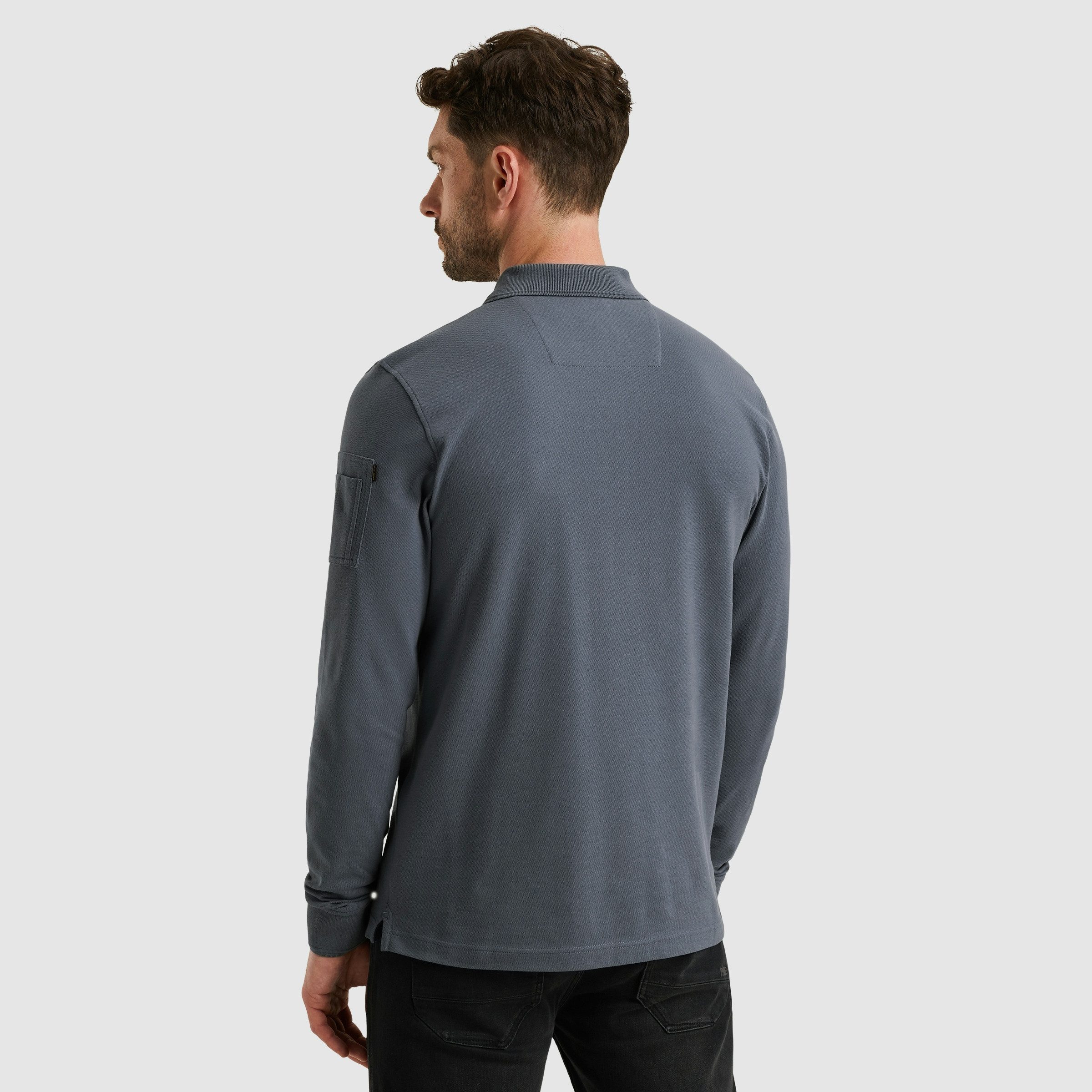 PME LEGEND Langarm-Poloshirt mit Logo Stickerei – Bild 3 von 5