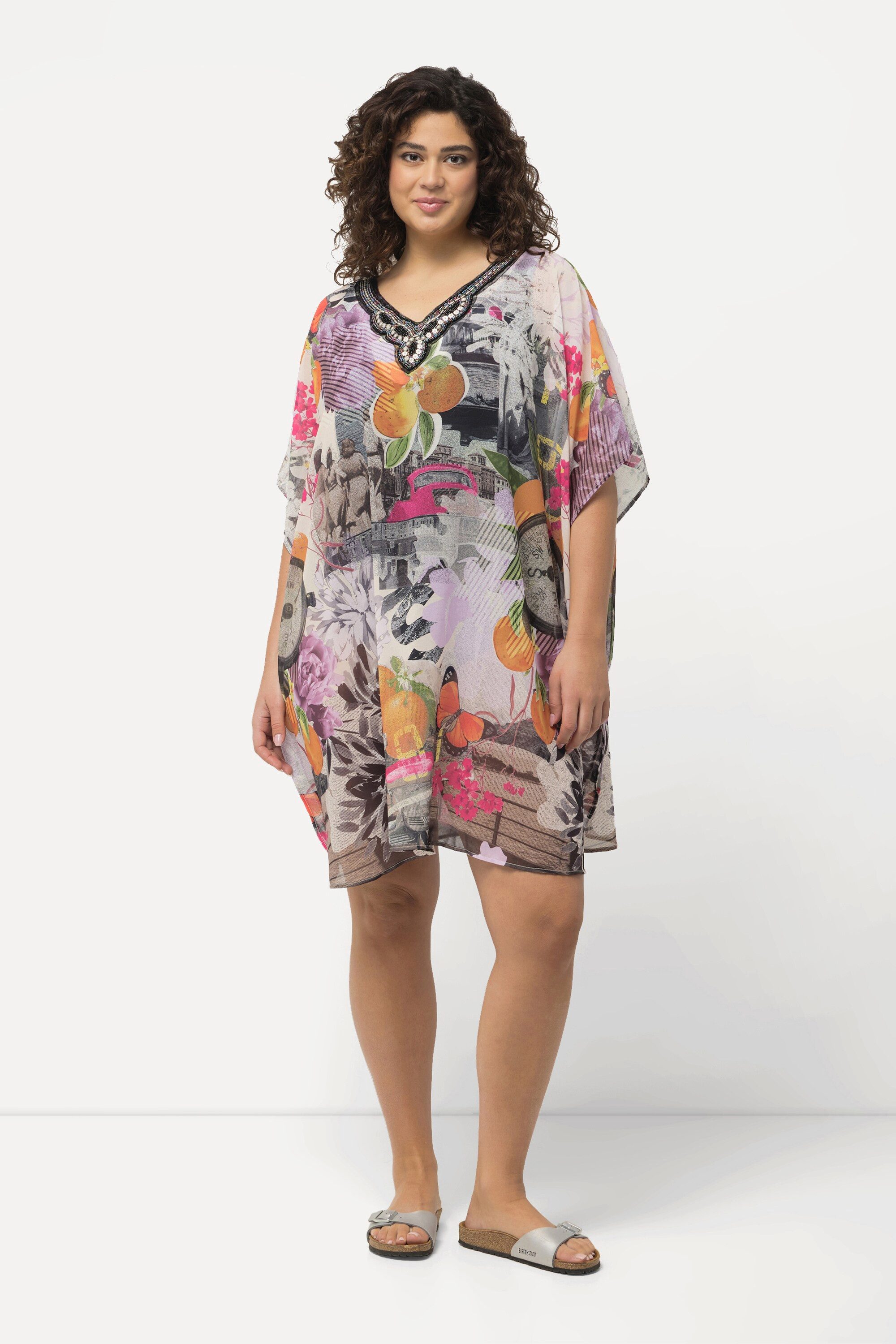 Ulla Popken Jerseykleid Tunika Uhren Perlen günstig online kaufen