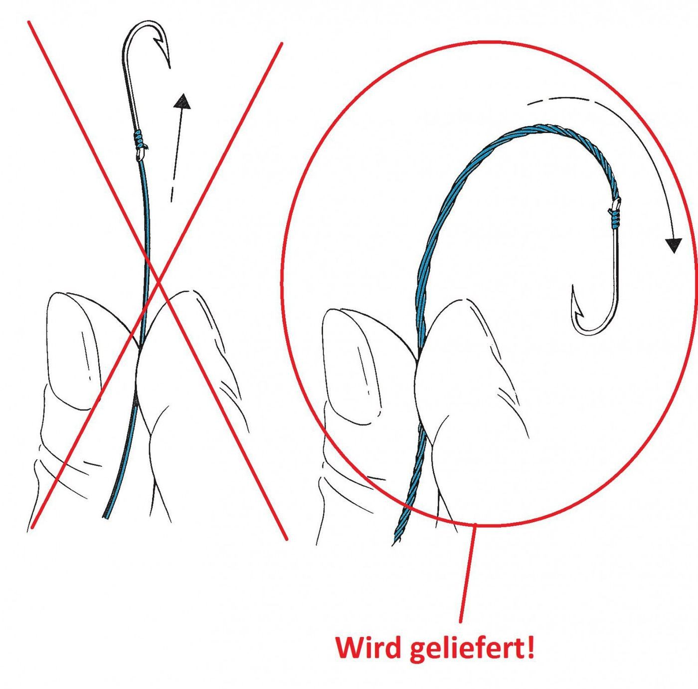 Owner Hooks Forellenhaken Owner Allroundhaken mit Teigspirale gebunden 70cm