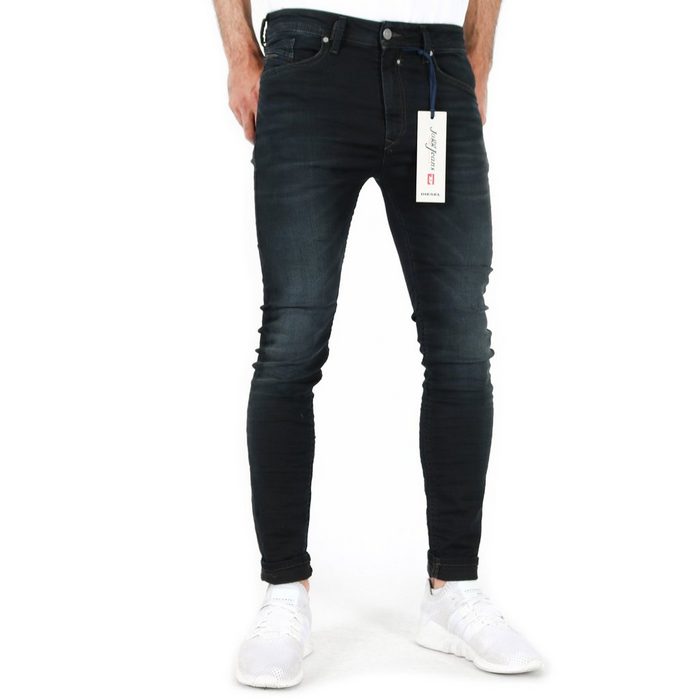 Diesel Skinny-fit-Jeans Herren Slim Skinny Jogg Jeans Stretch Hose Dunkel Blau Spender-Ne 0686F