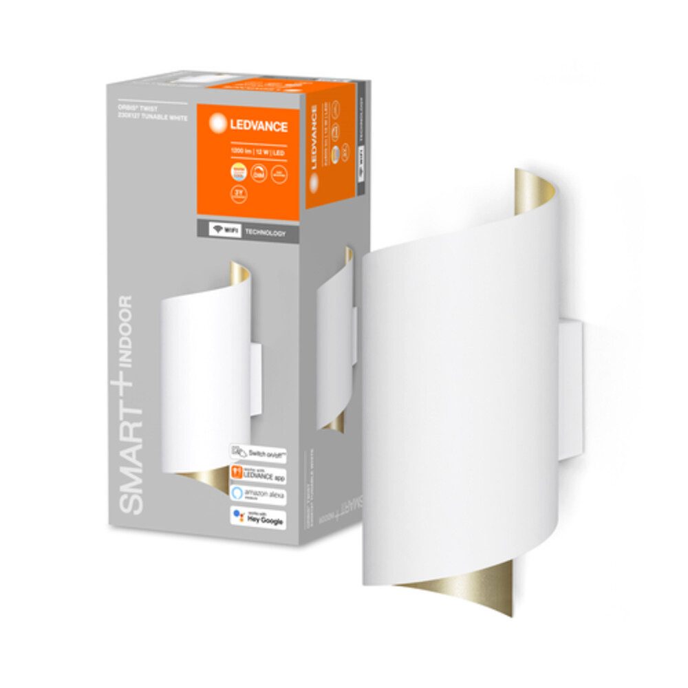 Ledvance Wandleuchte Aluminum, 12W, dualweiß, 1200lm, IP20, F, L127mm, dualweiß