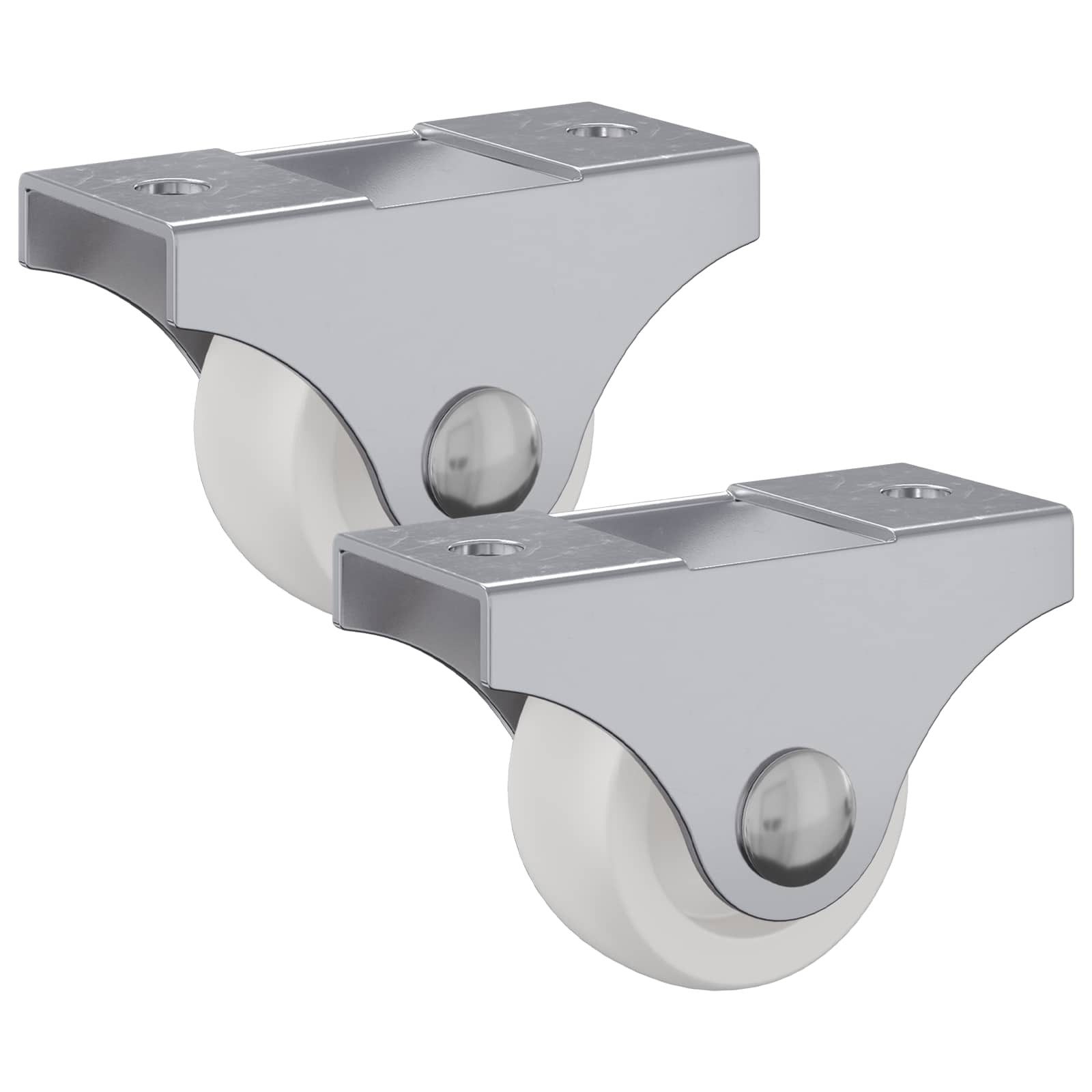 vidaXL Stuhlrolle Bockrolle 2 pcs Weiß 42 x 11,5 x 29 mm Eisen, (2-St)