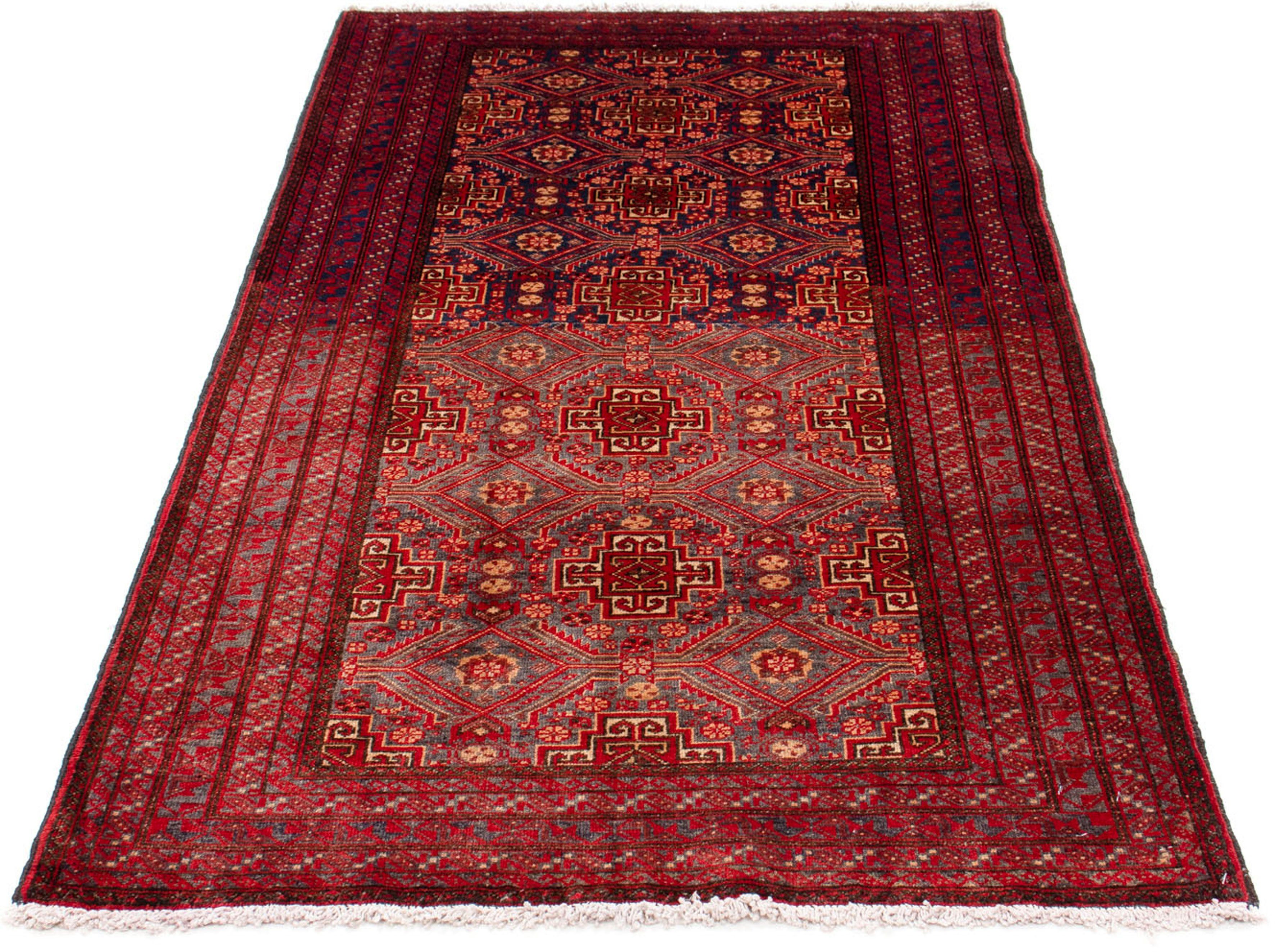 Orientteppich Belutsch - 175 x 92 cm - dunkelrot, morgenland, rechteckig, Höhe: 8 mm, Wohnzimmer, Handgeknüpft, Einzelstück mit Zertifikat