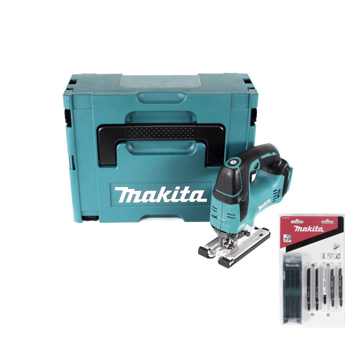 Thumbnail - Makita Stichsäge DJV 182 ZJ Akku Pendelhubstichsäge 18V Brushless Solo + 14x Sägeblatt