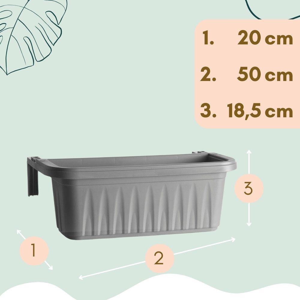 GarPet Balkonkasten 4x Blumenkasten Balkon Geländer günstig online kaufen