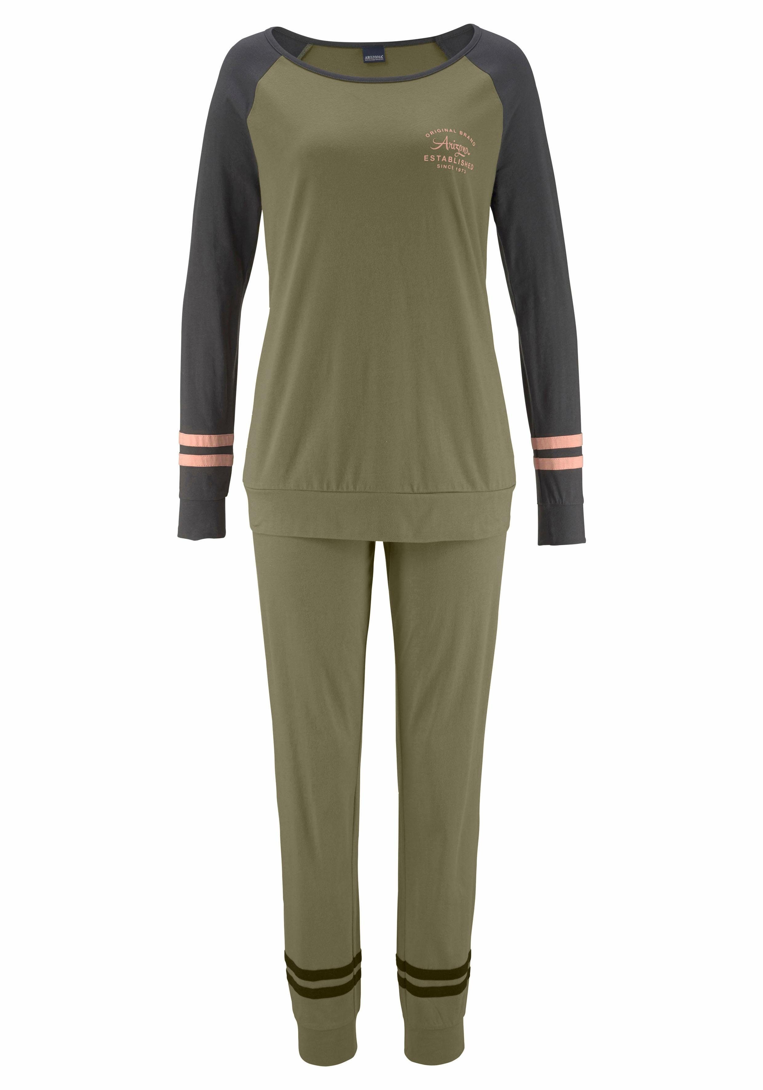 Arizona Pyjama (2 tlg., 2-teilig) mit Raglanärmeln günstig online kaufen