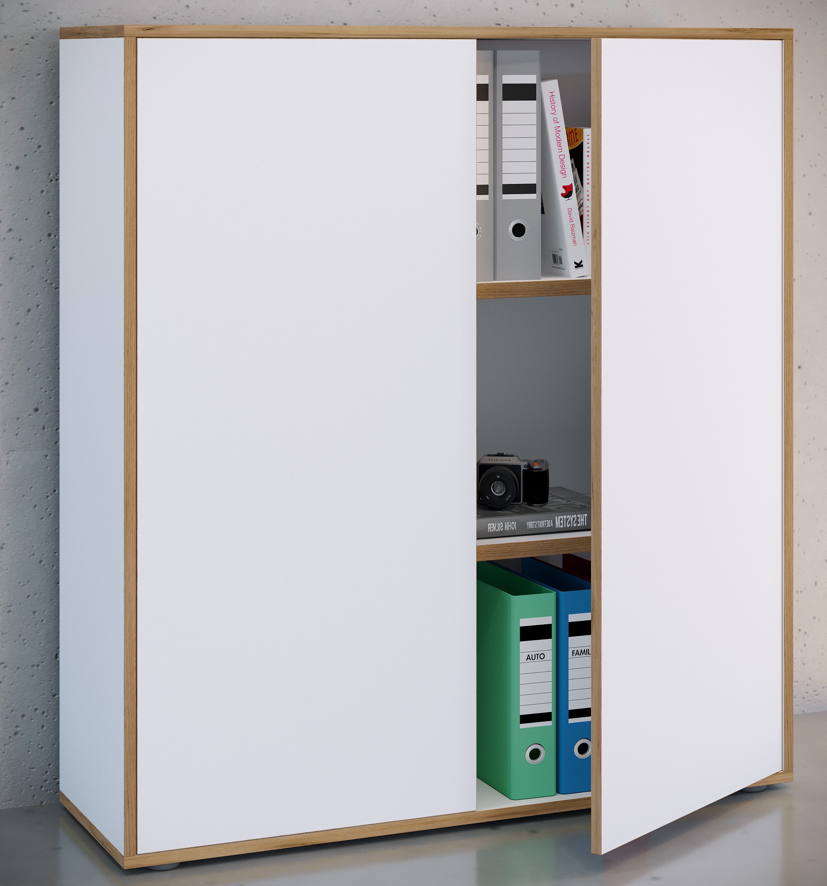 VCM Aktenschrank Büroschrank Salia mit Drehtüren H. 110 x B. 100 x