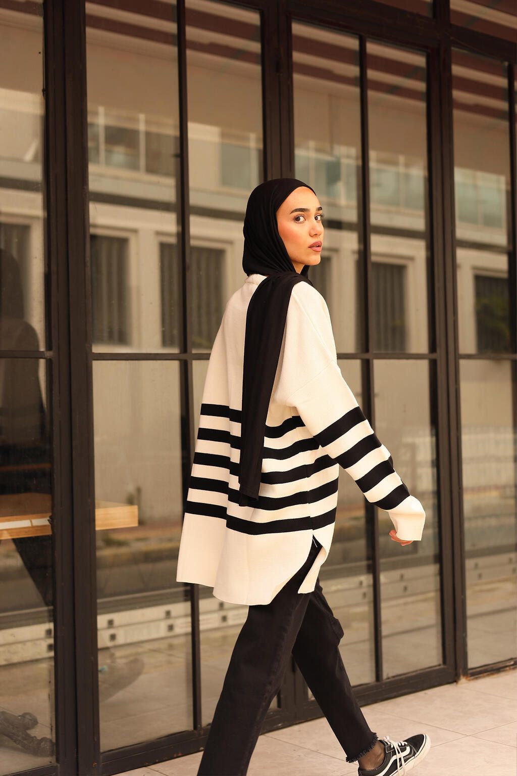 touche prive Tunikashirt GESTREIFTE STRICKTUNIKA