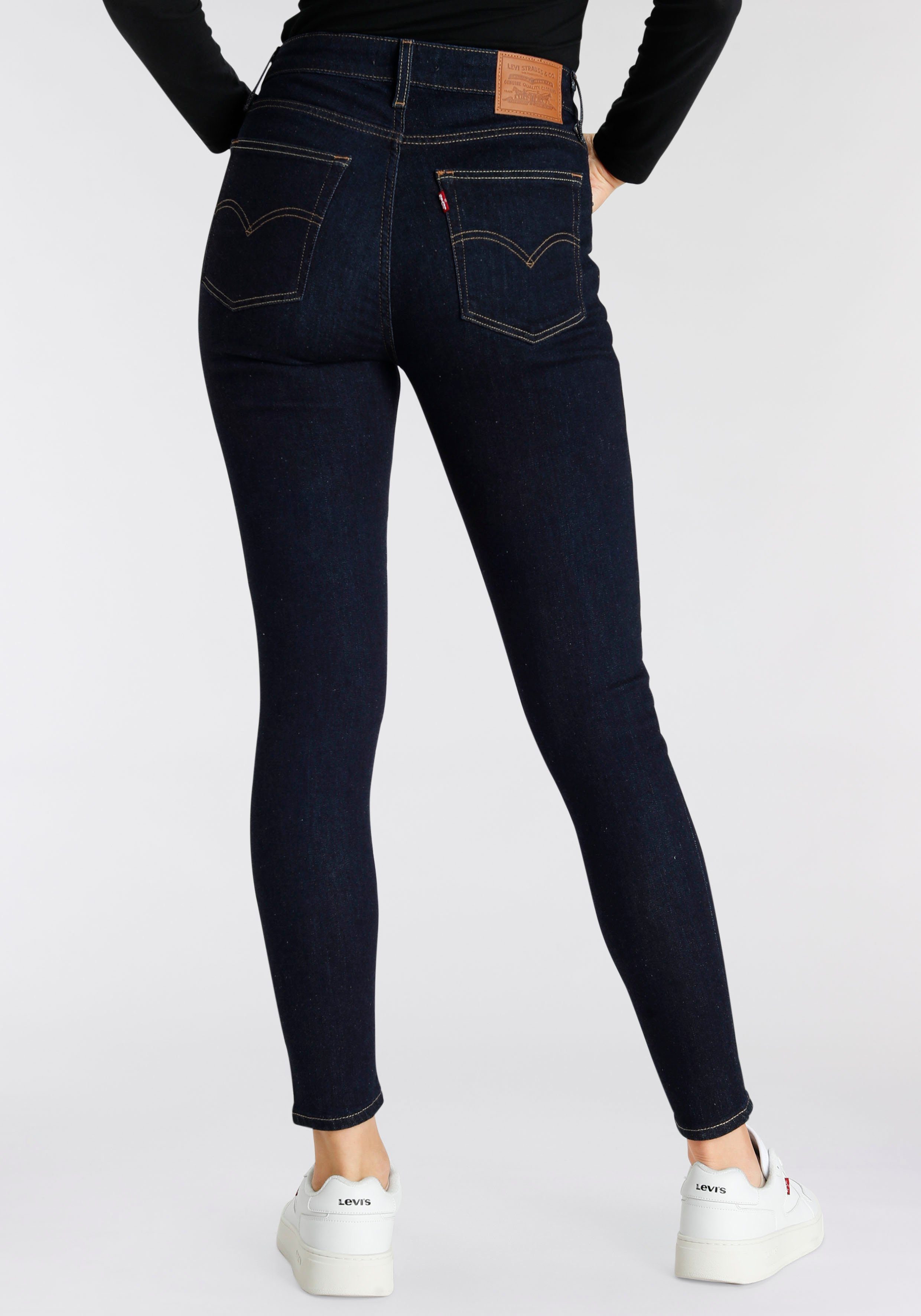 rise Bund skinny hohem High Skinny-fit-Jeans Levi's® mit 721 denim rinsed