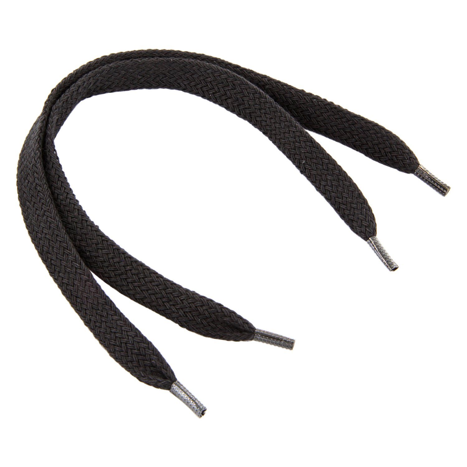 Metallenden mm Schnürsenkel geschnitten nach versehen Wunschlänge Rema - mit Rema und flach ca. Sie 8-10 Schwarz - breit Schnürsenkel für