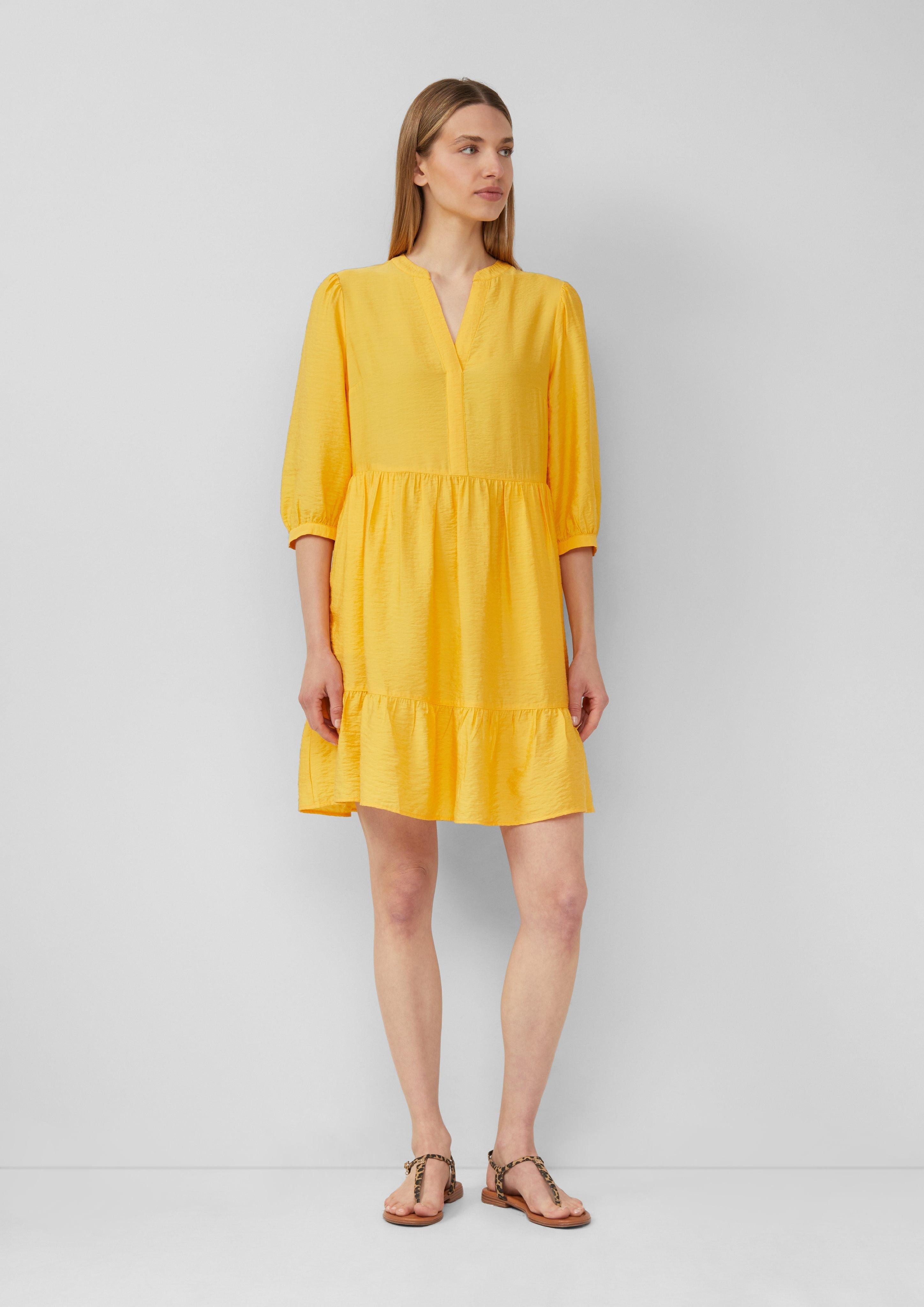 s.Oliver Minikleid Strukturiertes Kleid aus Viskosemix günstig online kaufen