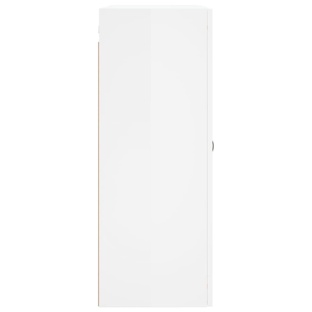 vidaXL Sideboard Wandschrank Hochglanz-Weiß 69,5x34x90 St) (1 cm Holzwerkstoff