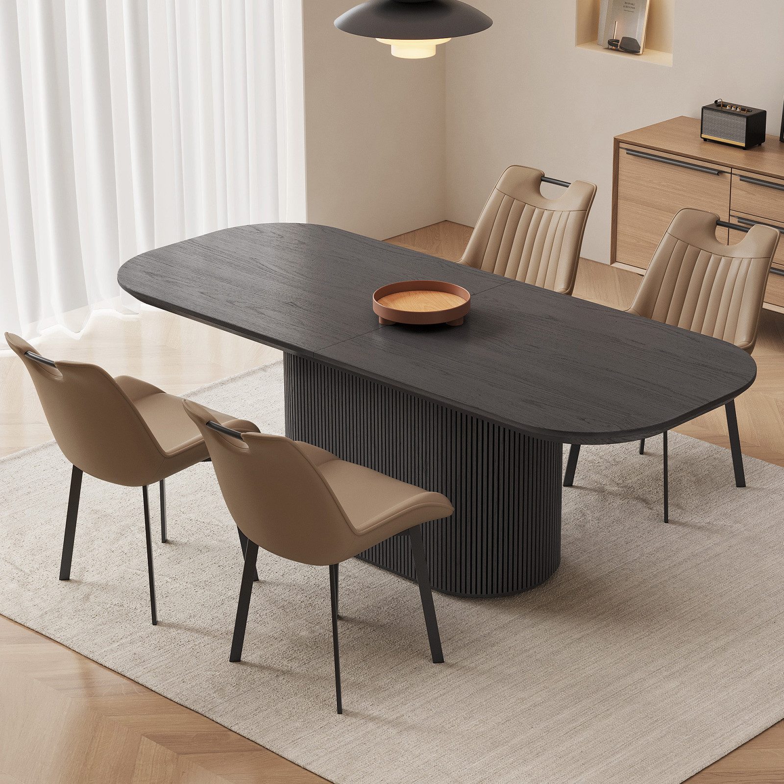 Guyii Stuhl Esszimmerstühle 4er Set PU-Leder (4 St), moderne Küchenstühle mit Metallgestell