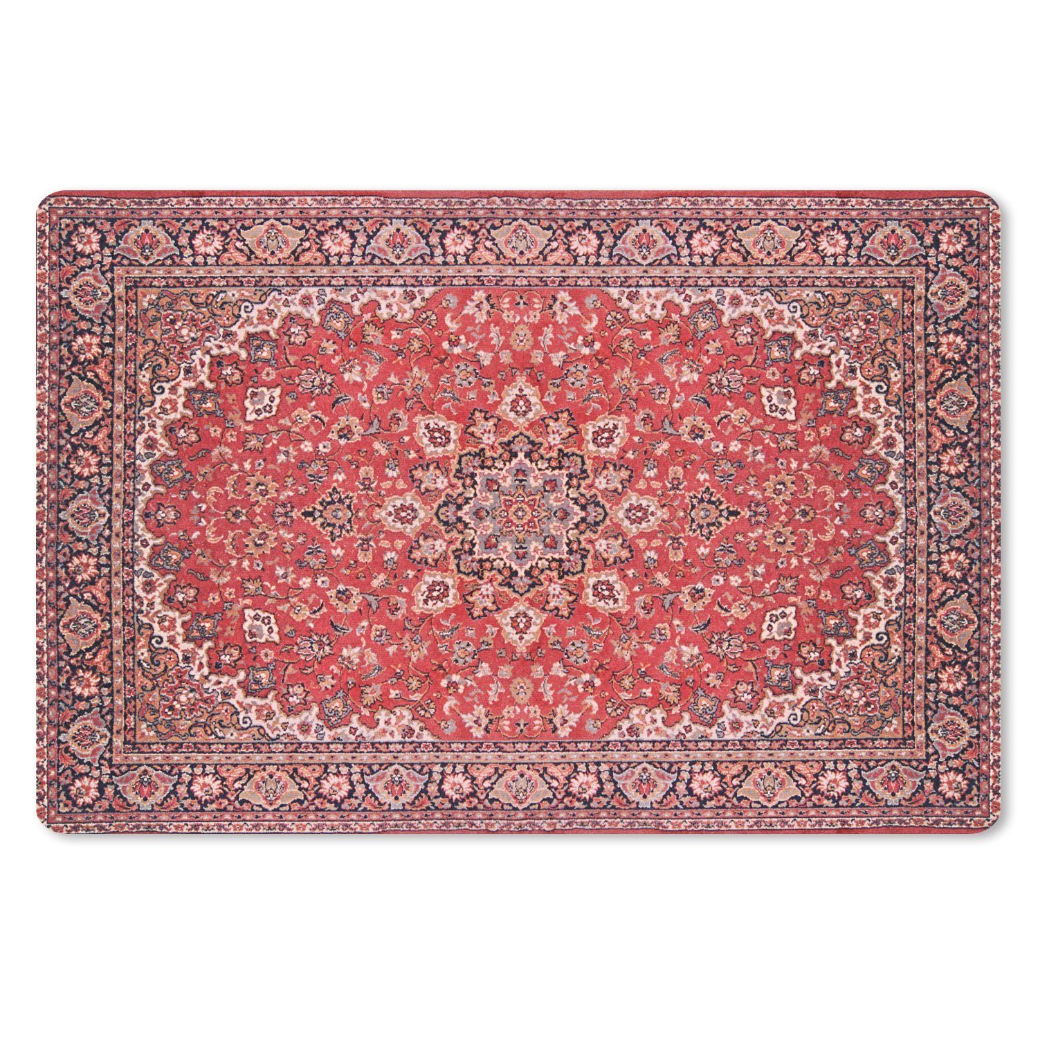 MuchoWow Mauspad Teppich - Perserteppich - Rot (1-St), Mouse pad Klein, Gaming Deko, PC Zubehör, 27x18 cm