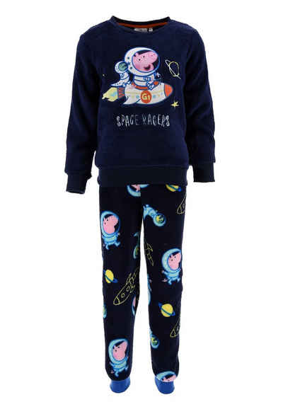 Peppa Pig Schlafanzug Peppa Wutz George Kinder Jungen Pyjama langarm Nachtwäsche (2 tlg)