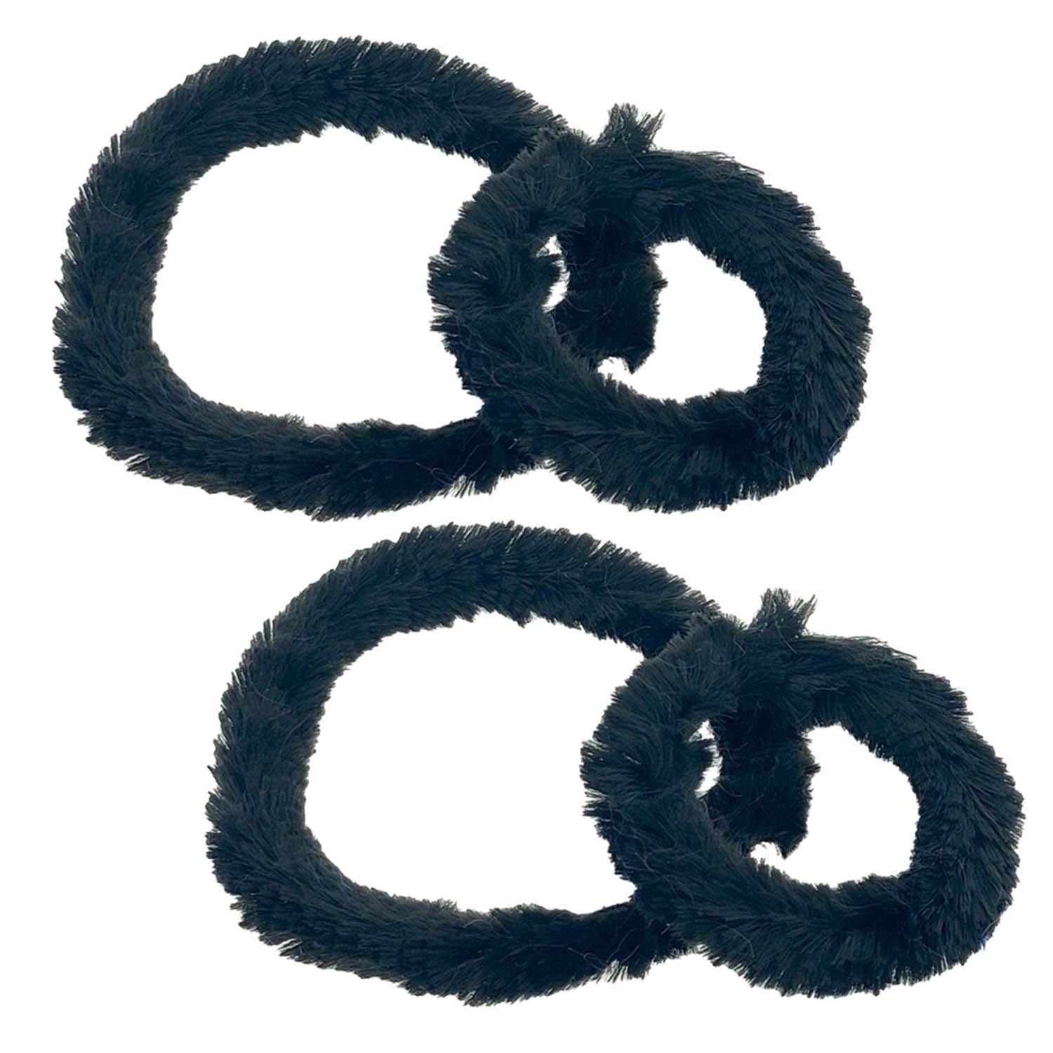 varivendo Schubkarren-Rad Fahrradputzringe, schwarz 2 Paar (Paar, 2 St., Nabenputzringe), Nabenputzer Nabenputzringe Putzringe Naben-Putzringe
