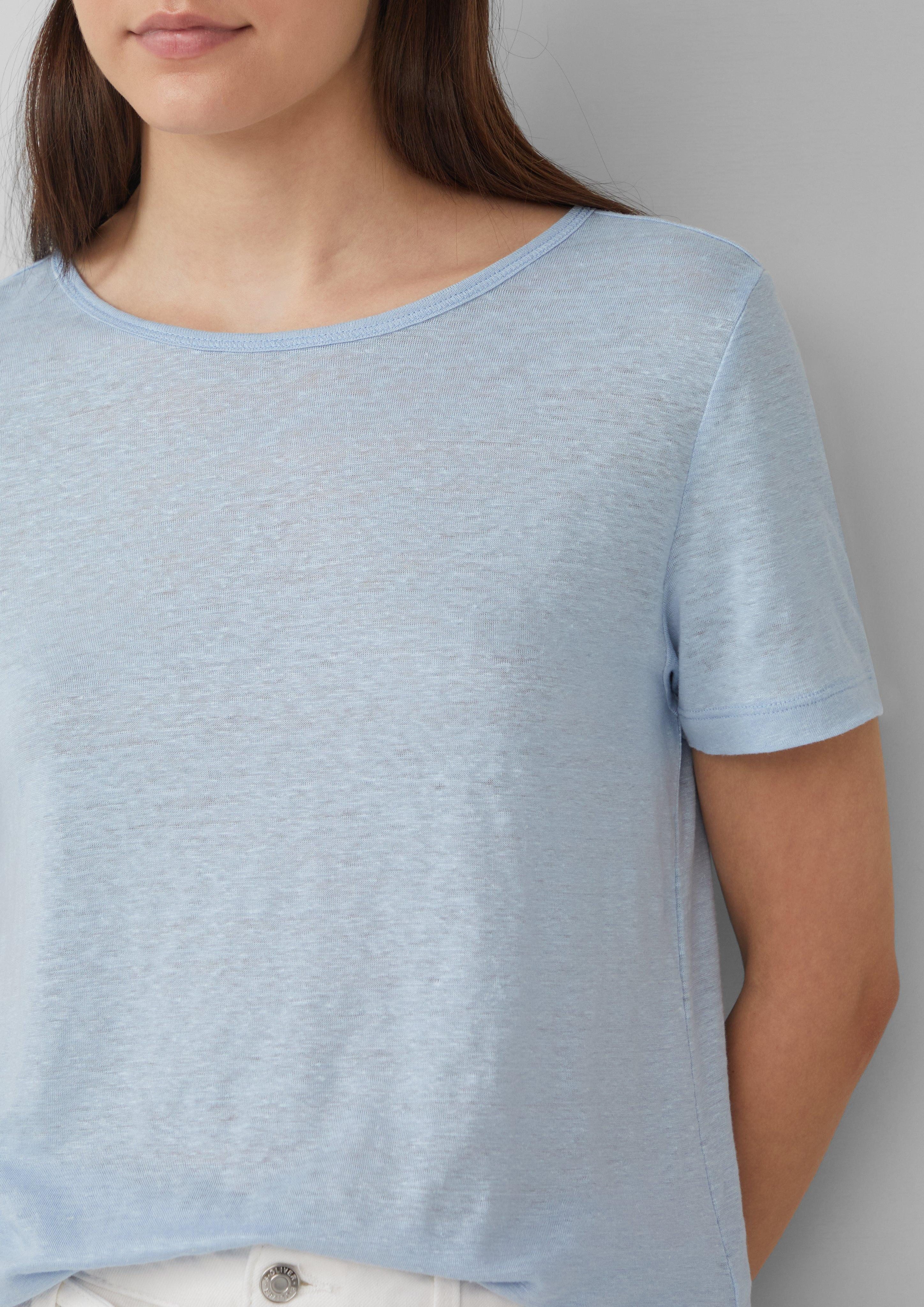 s.Oliver Kurzarmshirt Jersey-T-Shirt aus Leinen günstig online kaufen