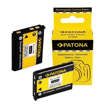 Patona 2x Akku für Olympus Li40B Kamera-Akku Ersatzakkus 500 mAh (3,7 V, 2 St), Li42B Li-40B Li-42B IR-300 FE-5500 + Dual Schnell Ladegerät + Kabel