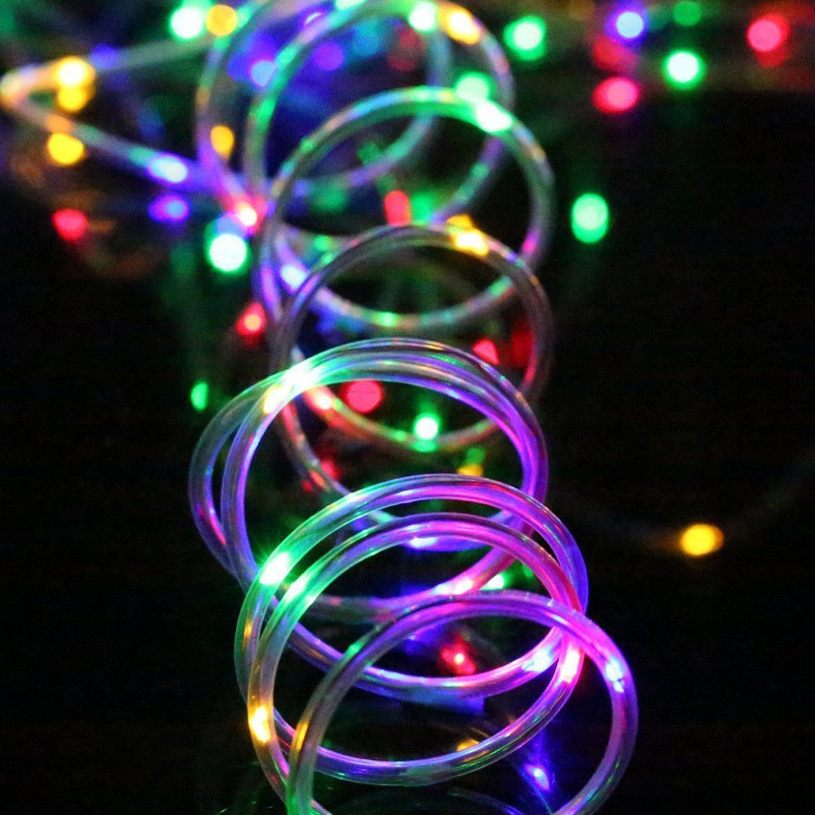 LED-Lichterkette 5M 50LEDs, wasserdicht, 8 Modi, batterie, für Balkon Camping Party