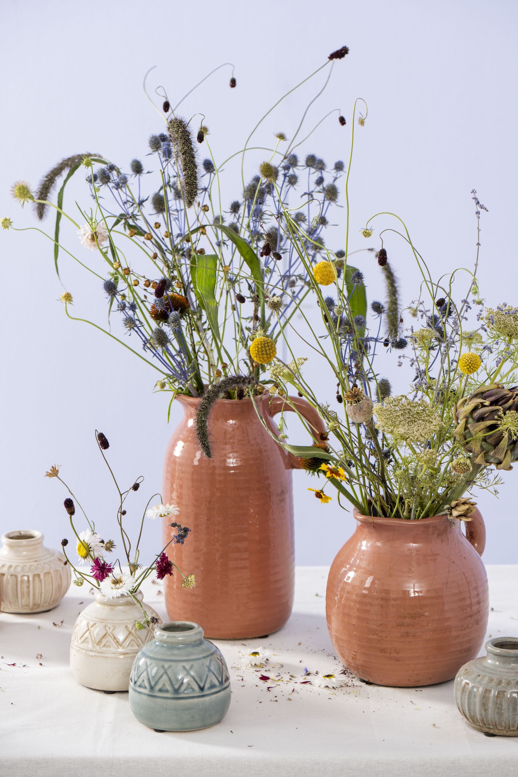 Ib Laursen Dekovase Ib Laursen - Vase Blumenvase mit Henkel H 24,5 cm Keramik Rot-Braun
