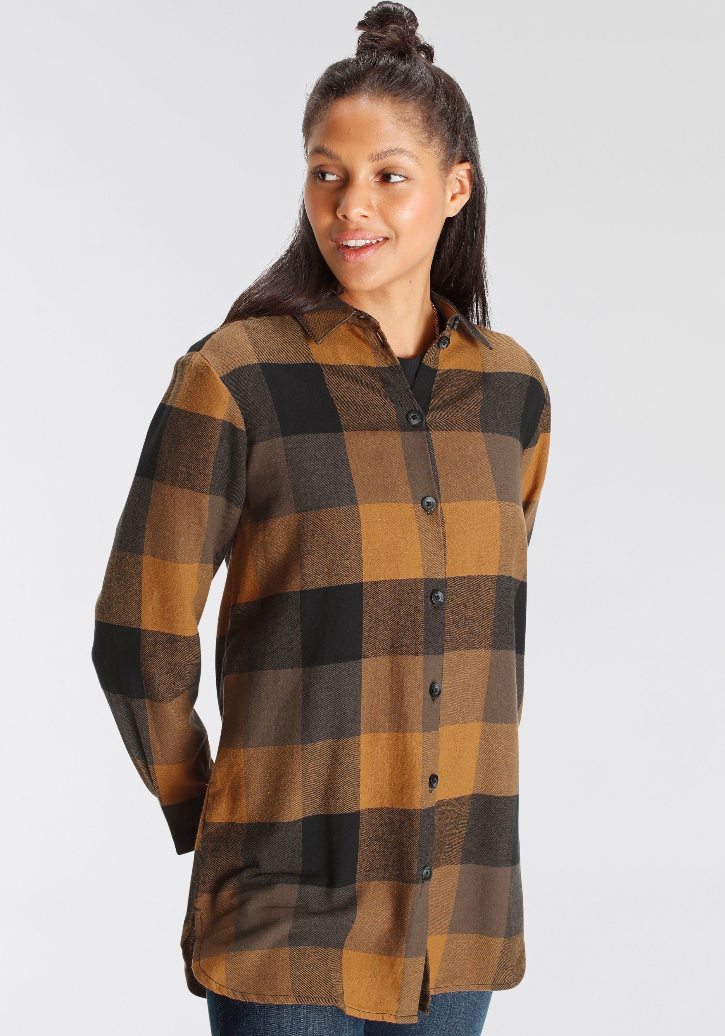 NEUE AJC in Oversize Flanellbluse KOLLEKTION -