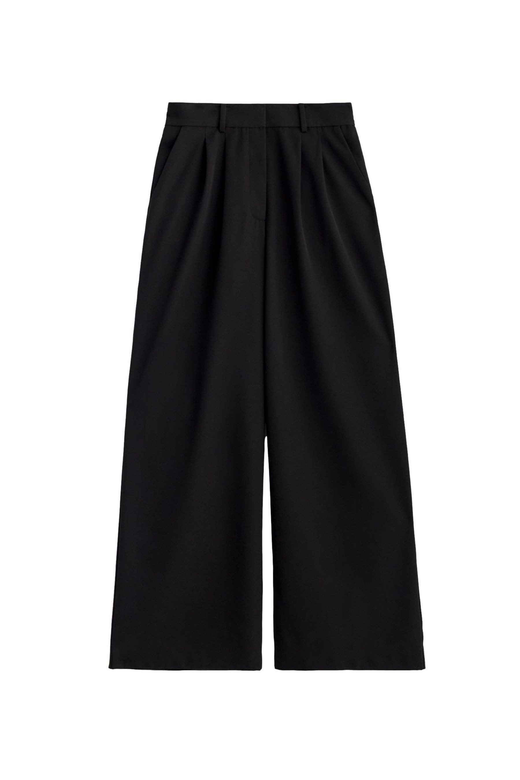 Bhoem Stoffhose Hose mit Bundfalten, weitem Bein und Wollanteil (1-tlg)