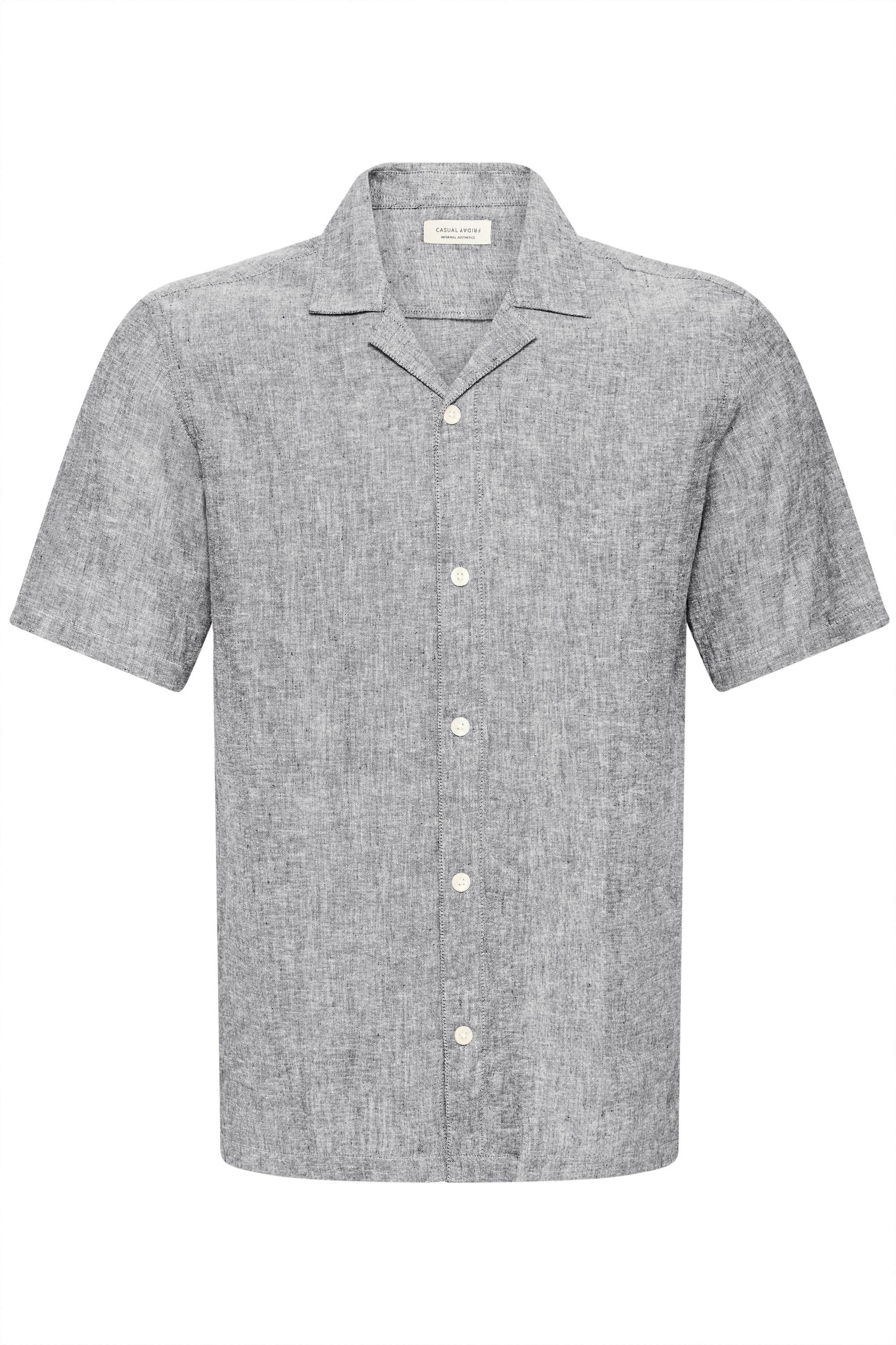 Casual Friday Leinenhemd CFSauby Leinen-Mix-Hemd mit Cuba-Kragen