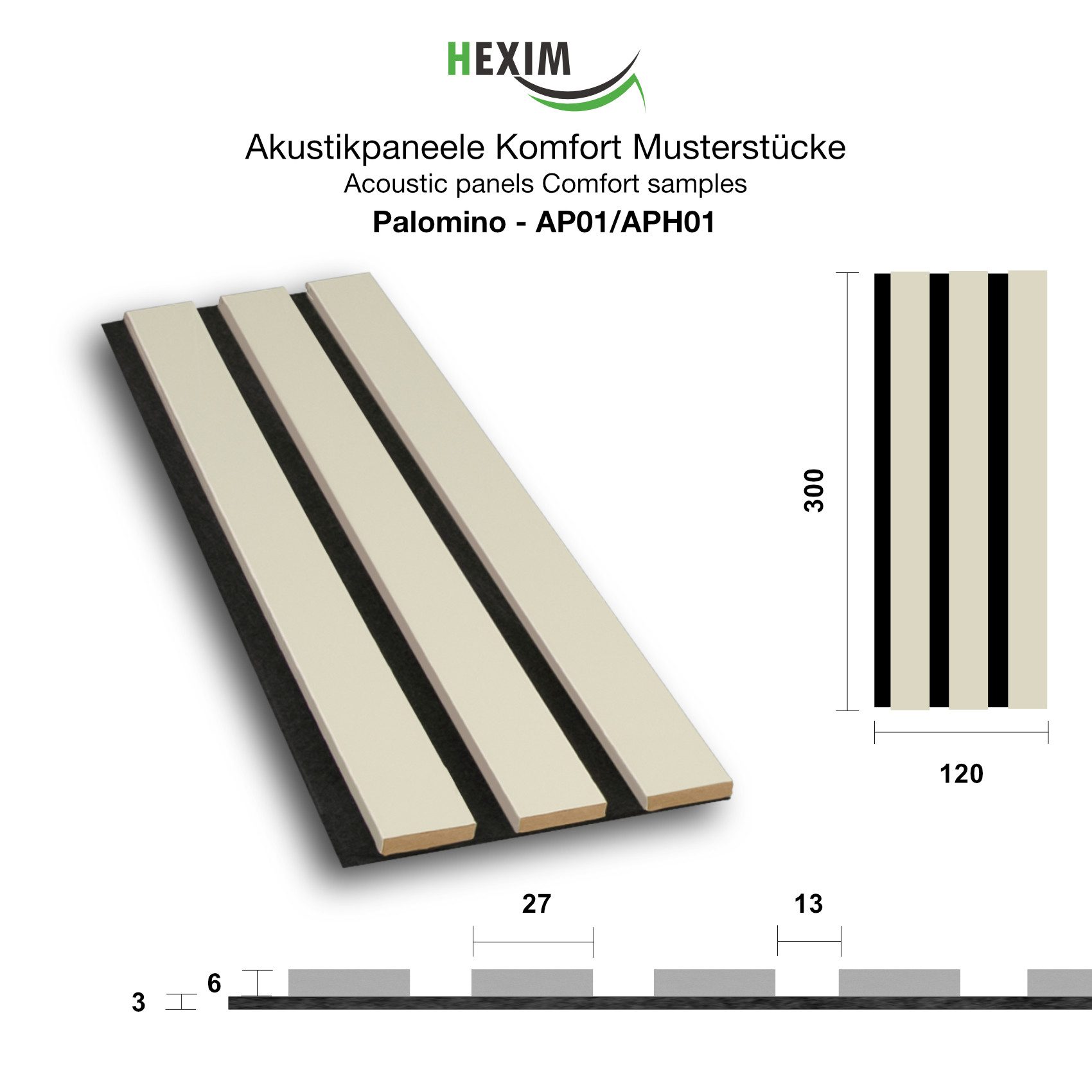 Hexim Wanddekoobjekt Palomino (Akustikpaneele Musterstück - günstig online kaufen