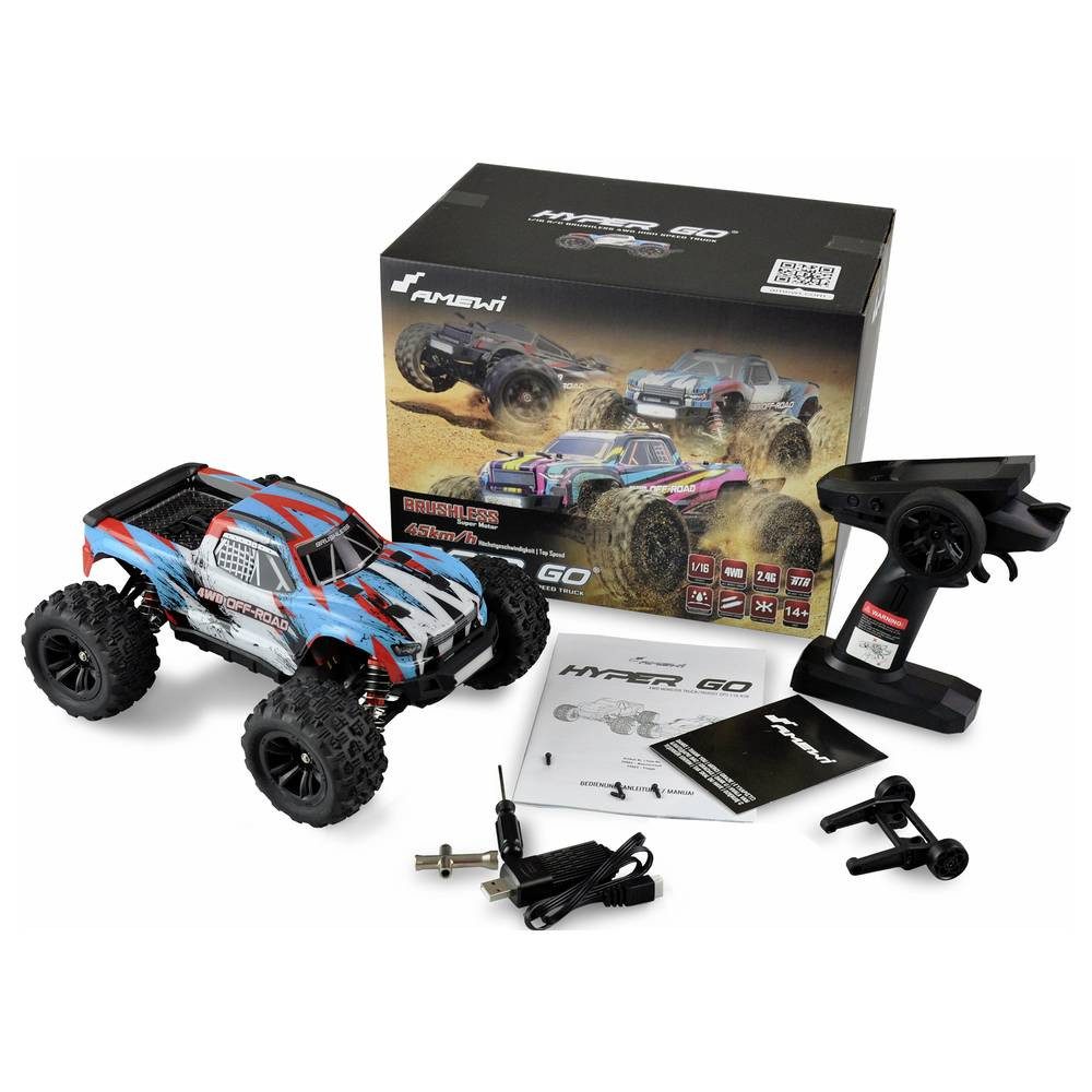 Thumbnail - Amewi RC-Auto Hyper GO Monstertruck brushless 4WD 1:16 RTR