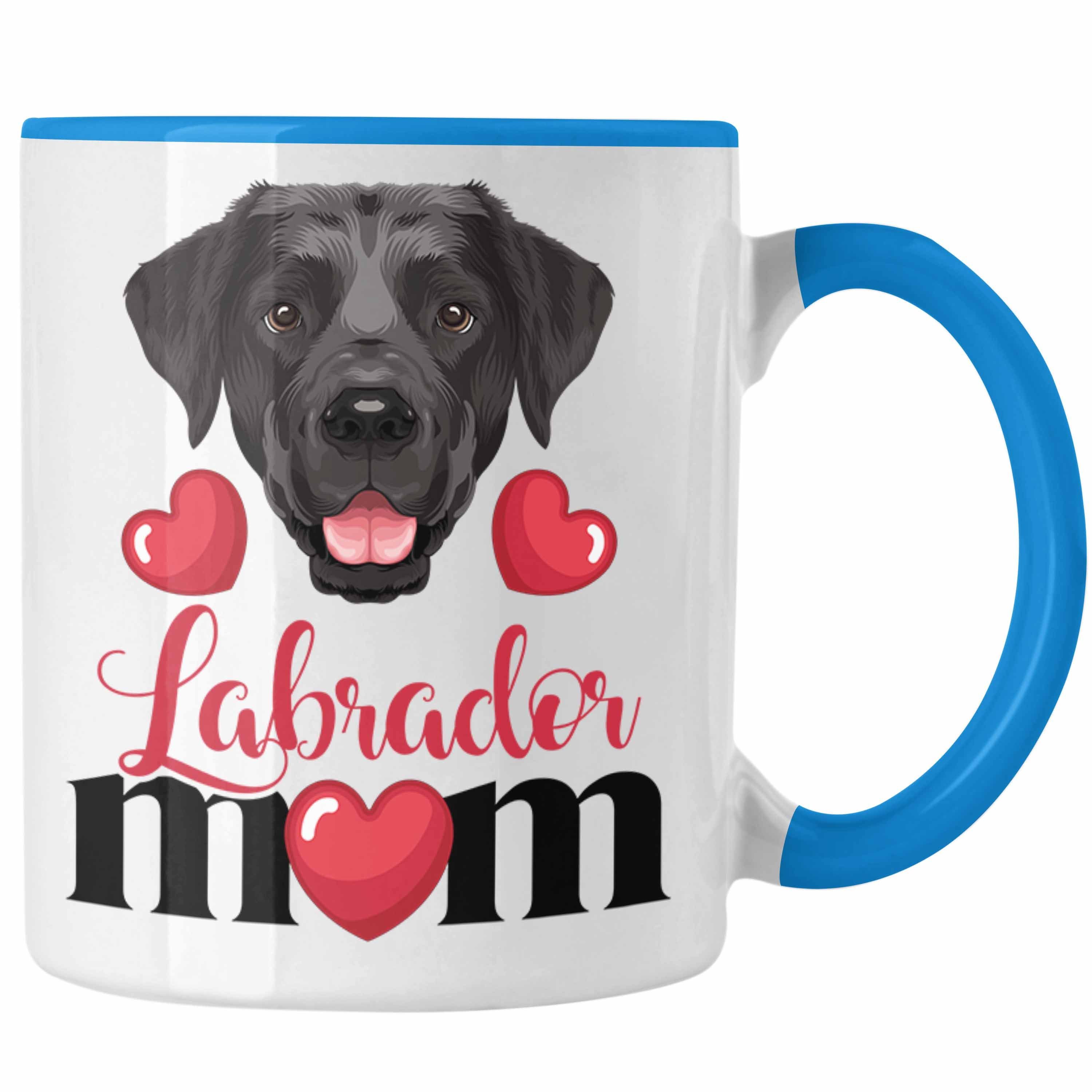 Geschenk Besitzer Geschenkidee Tasse Spruch Labrador Mom Trendation Tasse Mama Blau Lustiger