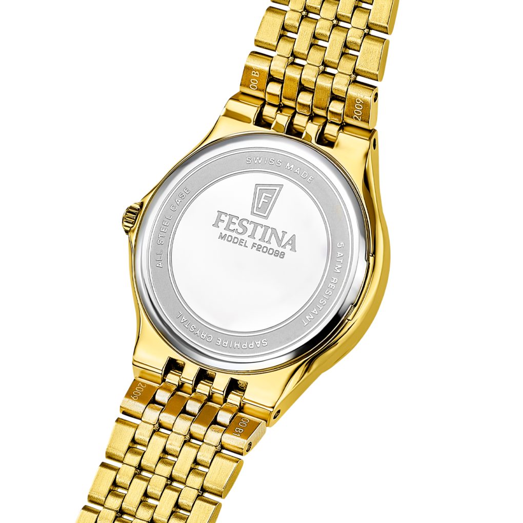 Festina Quarzuhr Grace F20098_1, Armbanduhr, Damenuhr, Swiss Made, Edelstahlarmband, analog