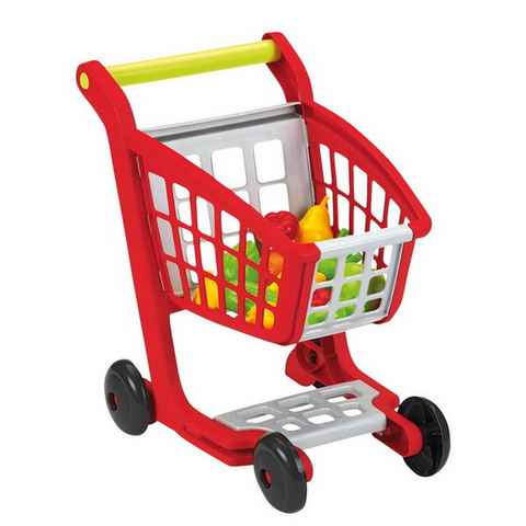 Ecoiffier Spiel-Einkaufswagen Kinder-Einkaufswagen mit Zubehör Kinderspielzeug Kaufspiel Lernspiel, (12-tlg), mit Wegrutsch-Schutz an den Hinterrädern
