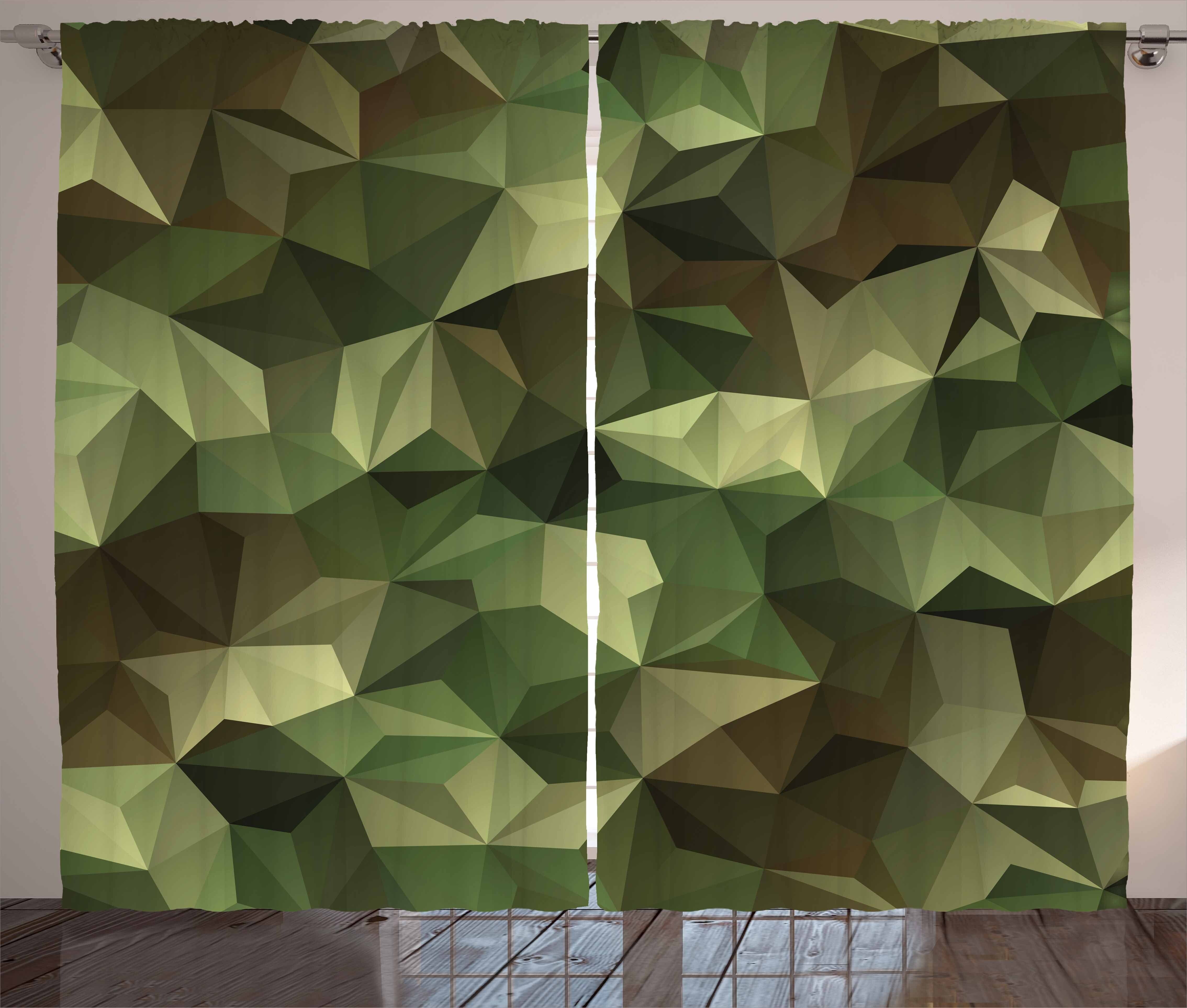 Haken, Gardine und Kräuselband Geometrisch Entwurf Abakuhaus, mit Schlaufen Winkel Vorhang Schlafzimmer Polygon