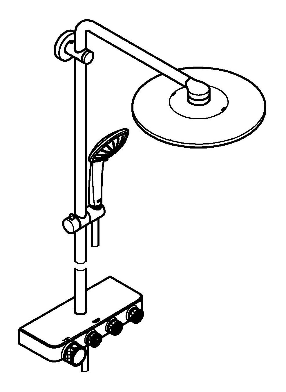 Grohe Duschsystem Euphoria Smartcontrol Duo, Höhe 110.4 cm, 310 mit Thermostatbatterie