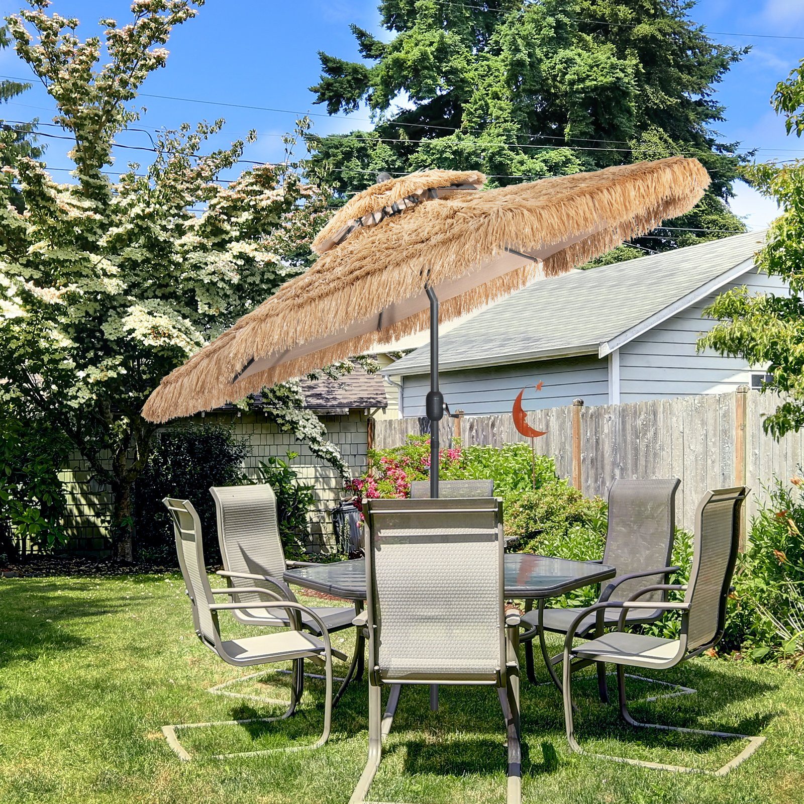 COSTWAY Sonnenschirm Gartenschirm, 3m mit Doppeldach,neigbar,mit günstig online kaufen