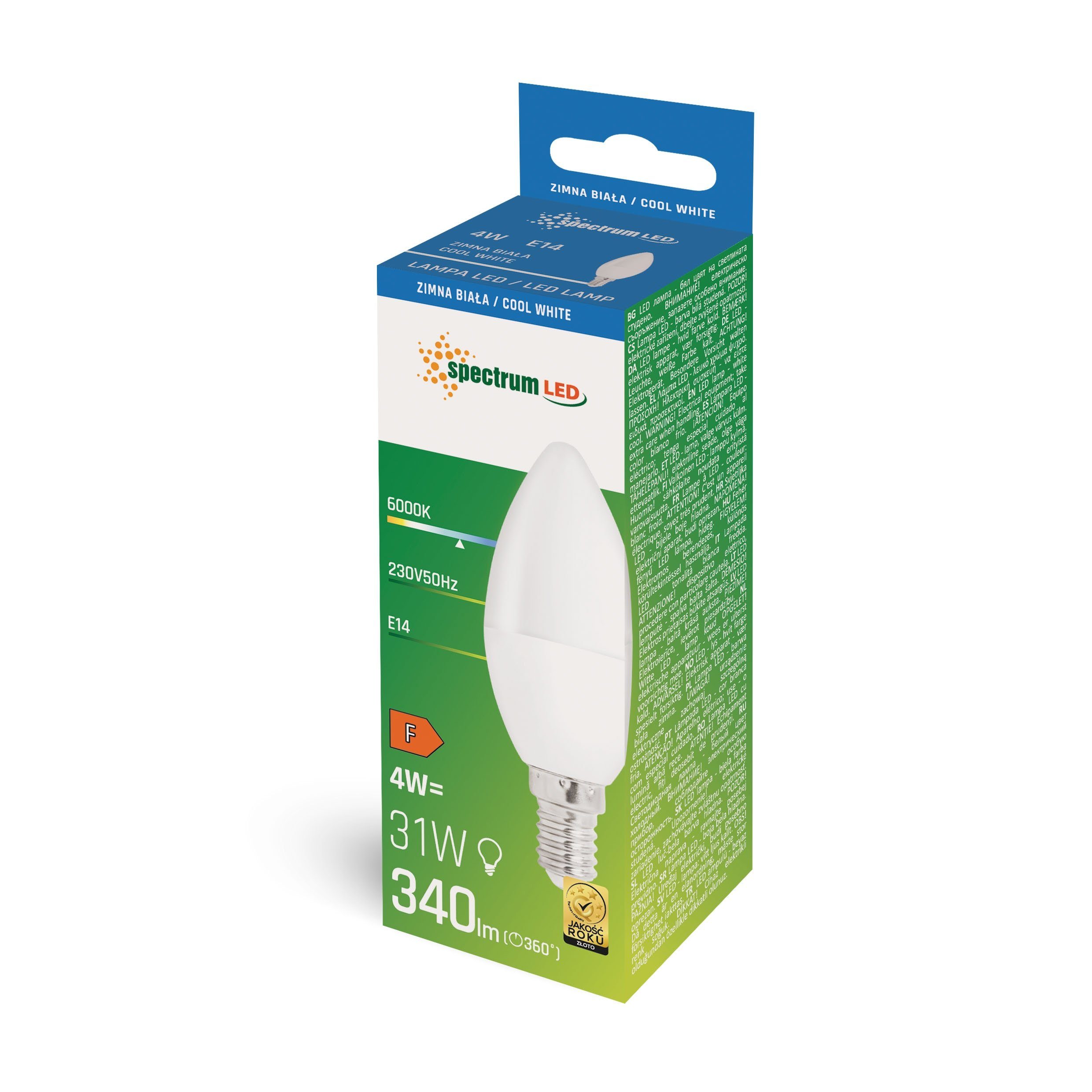 Spectrum LED-Leuchtmittel LED E14 C37 Kerzenform günstig online kaufen
