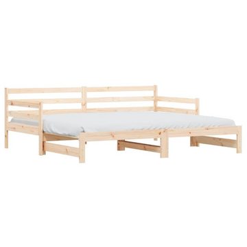 vidaXL Bett Tagesbett Ausziehbar Weiß 80x200 cm Massivholz Kiefer
