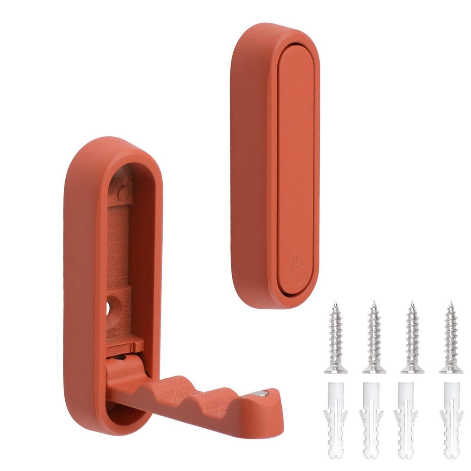 LuxusKollektion Klapphaken Wandhaken elliptisch faltbar Zinklegierung Orange 2 Stück, (2-St)