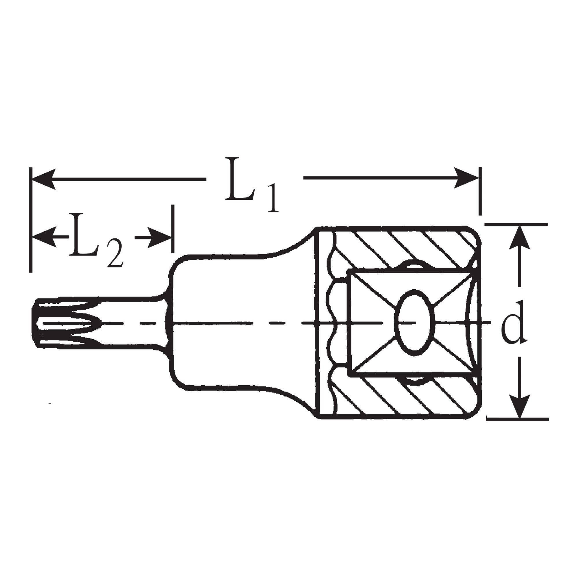 Stahlwille Stecknuss Stahlwille Schraubendrehereinsatz (1/2) TX T20 L.55 mm 71 g
