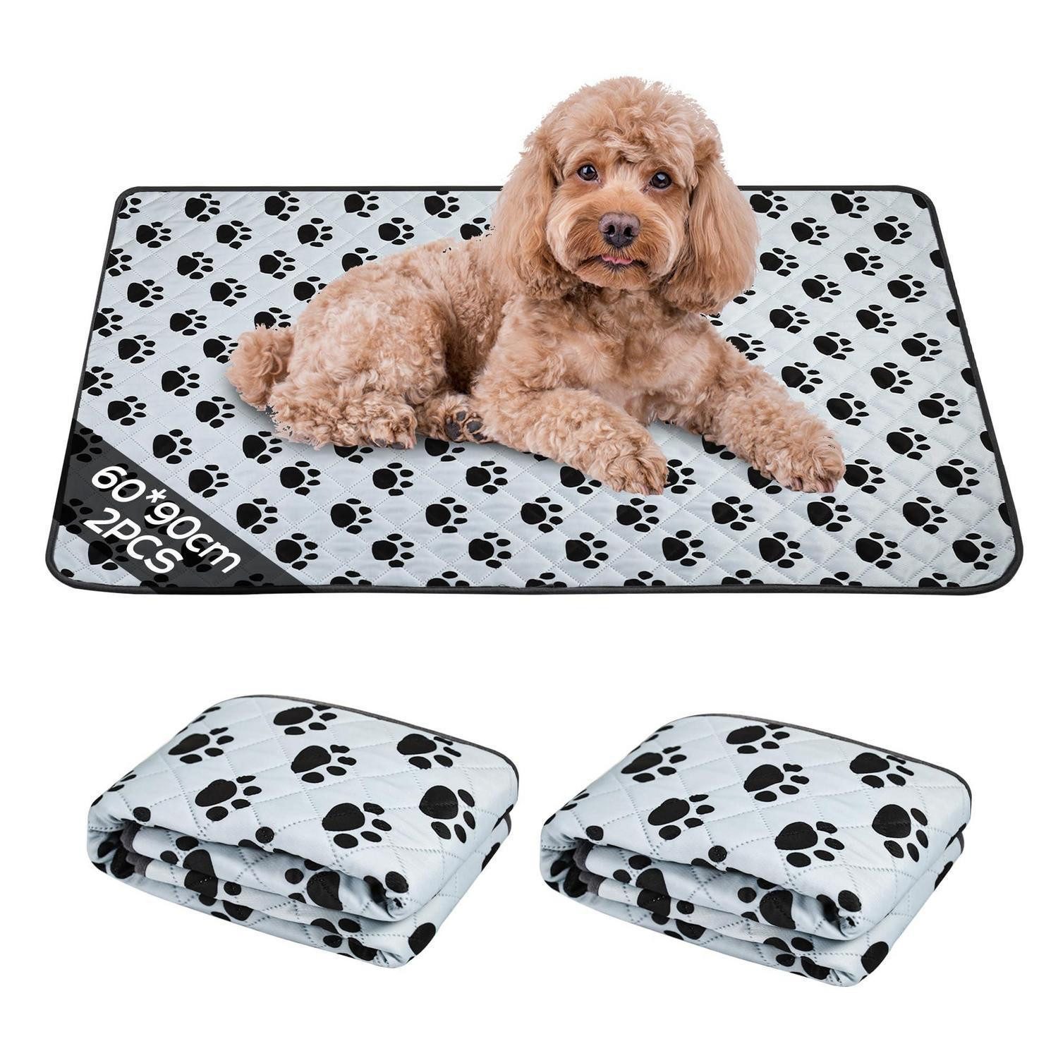 LuxusKollektion Hundematte Welpenunterlagen 60x90cm 2Stk waschbar