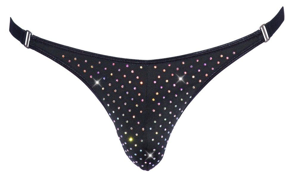 Svenjoyment Stringtanga Männer String-Tanga mit Schmucksteinen mit Glitzer besetztem Beutel (1-St) String