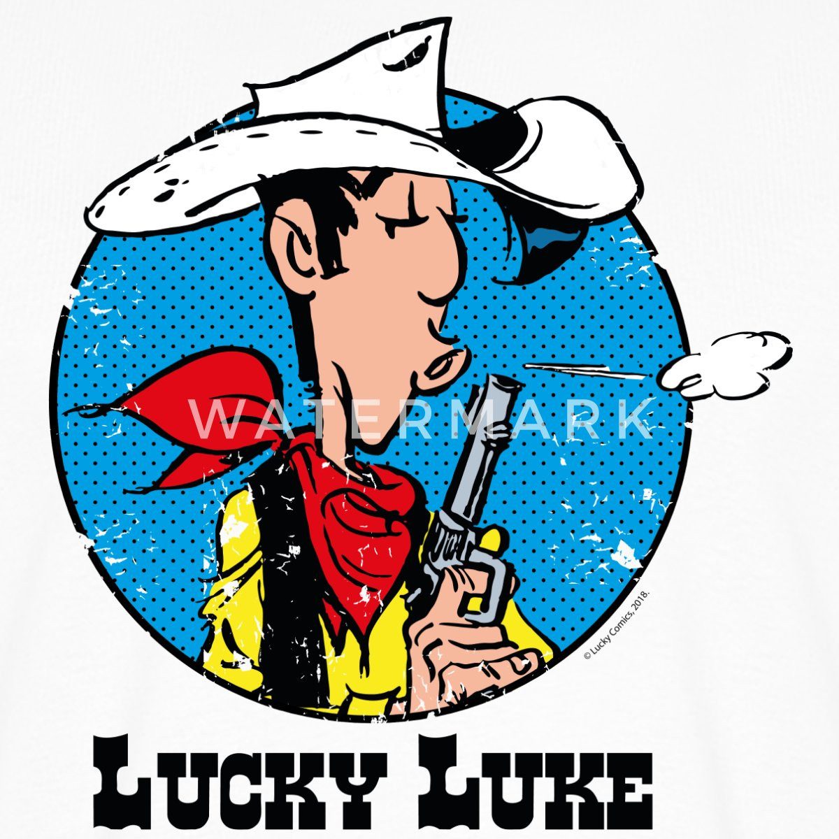 Spreadshirt T-Shirt Lucky Luke mit Pistole günstig online kaufen