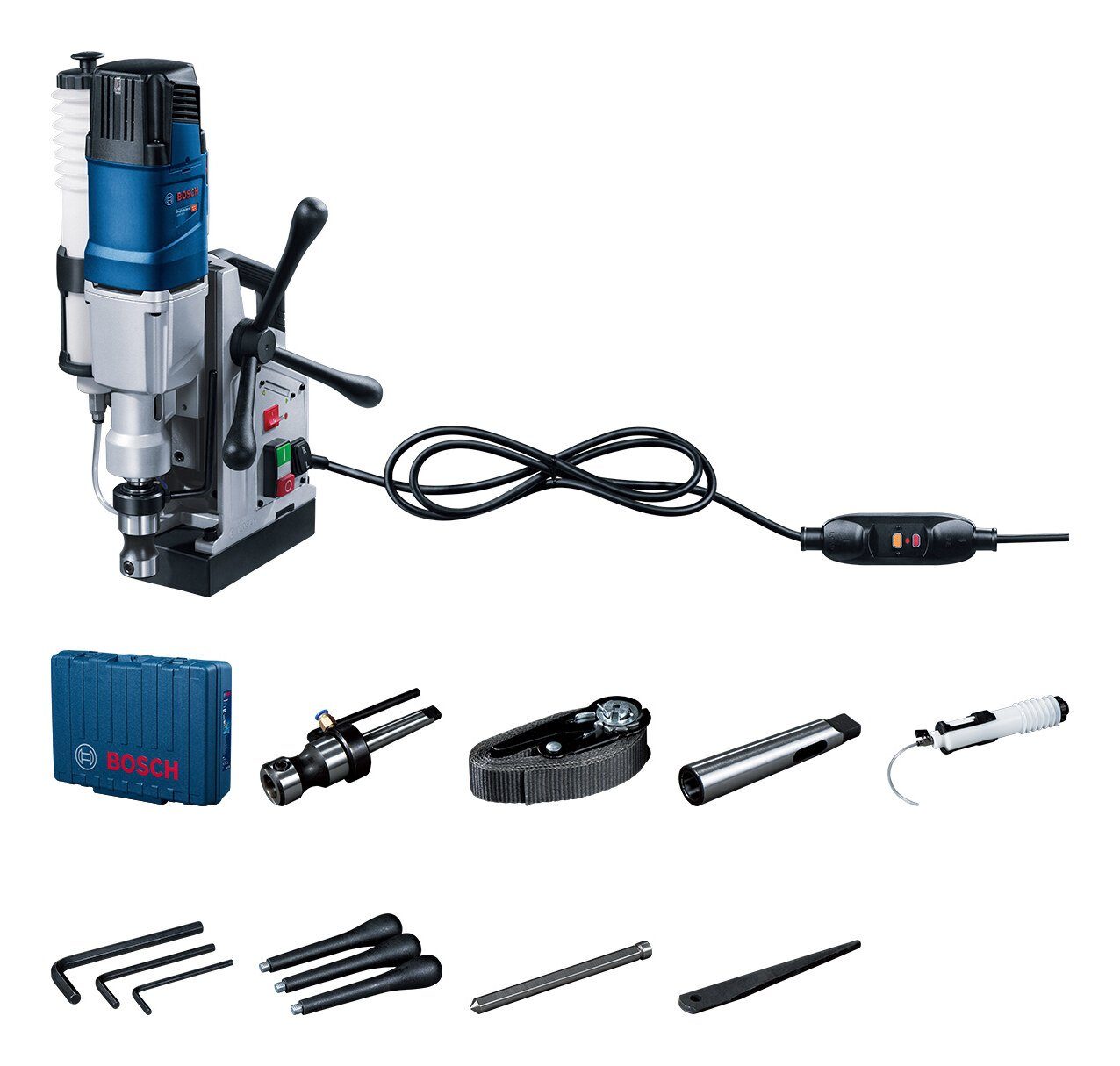 Bosch Professional Bohrmaschine GBM 50-2, 230 V, Magnet-Kernbohrer - im Handwerkerkoffer