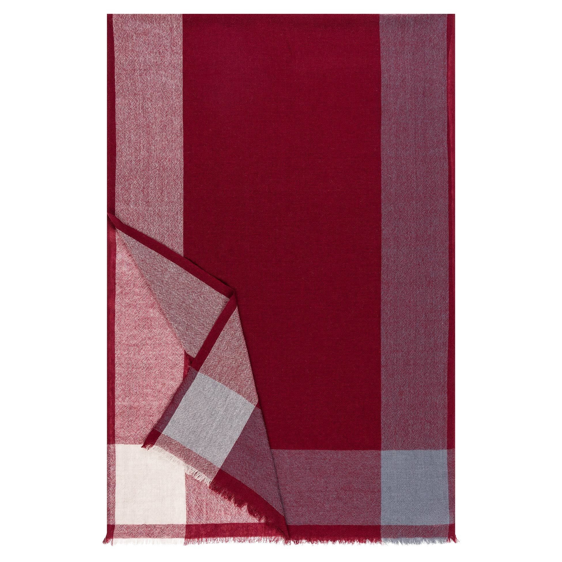Roeckl Schal STRIPE CROSSING, Woll-Kaschmirschal mit Fransen