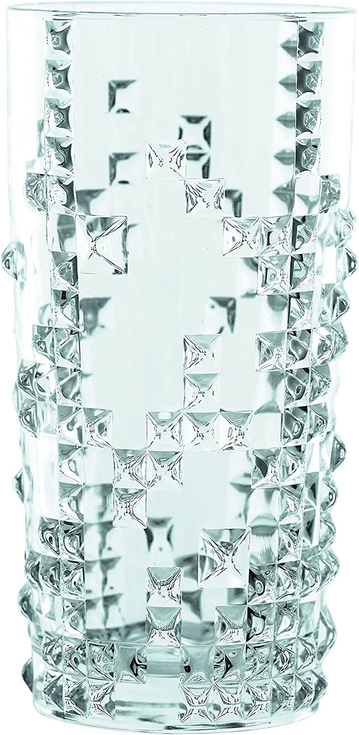 Nachtmann Glas Nachtmann Punk Longdrinkglas-Set 4tlg, 4-tlg., Kristallglas