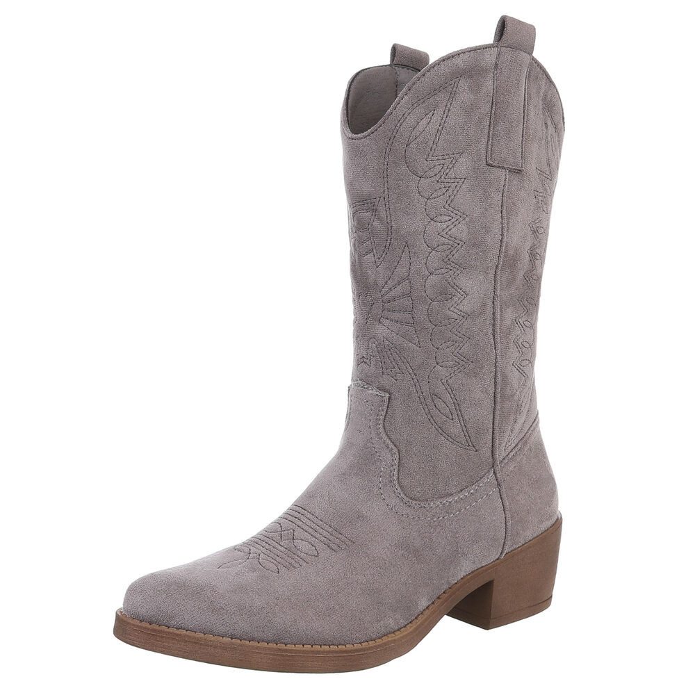 Ital-Design Moderner Western-Stiefel mit Stickerei für günstig online kaufen