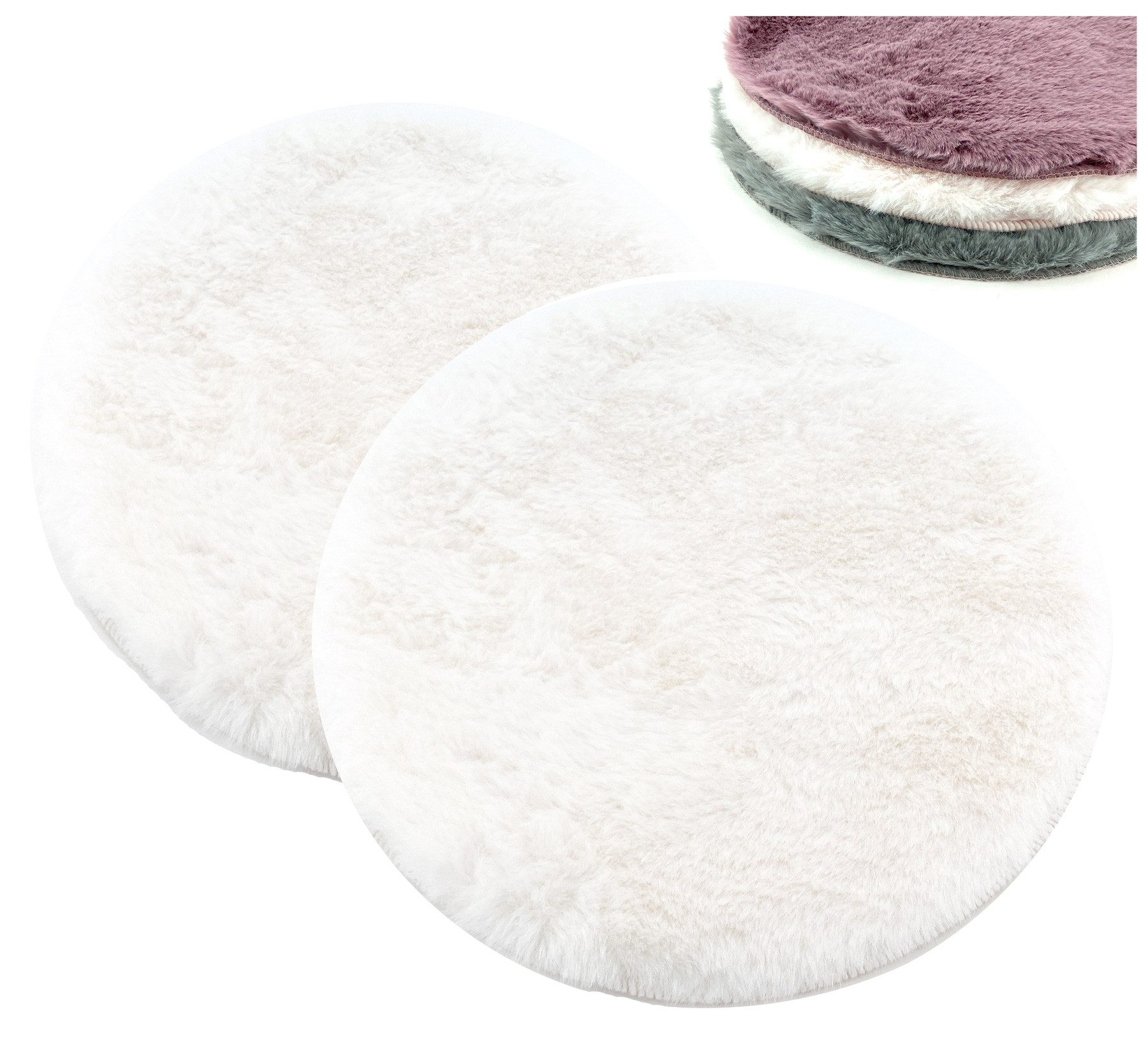 Sitzkissen Sitzkissen Fellimitat kuschelweich Stuhlkissen, Stuhlauflage Bankkissen I flauschig weich I bequem & wärmend